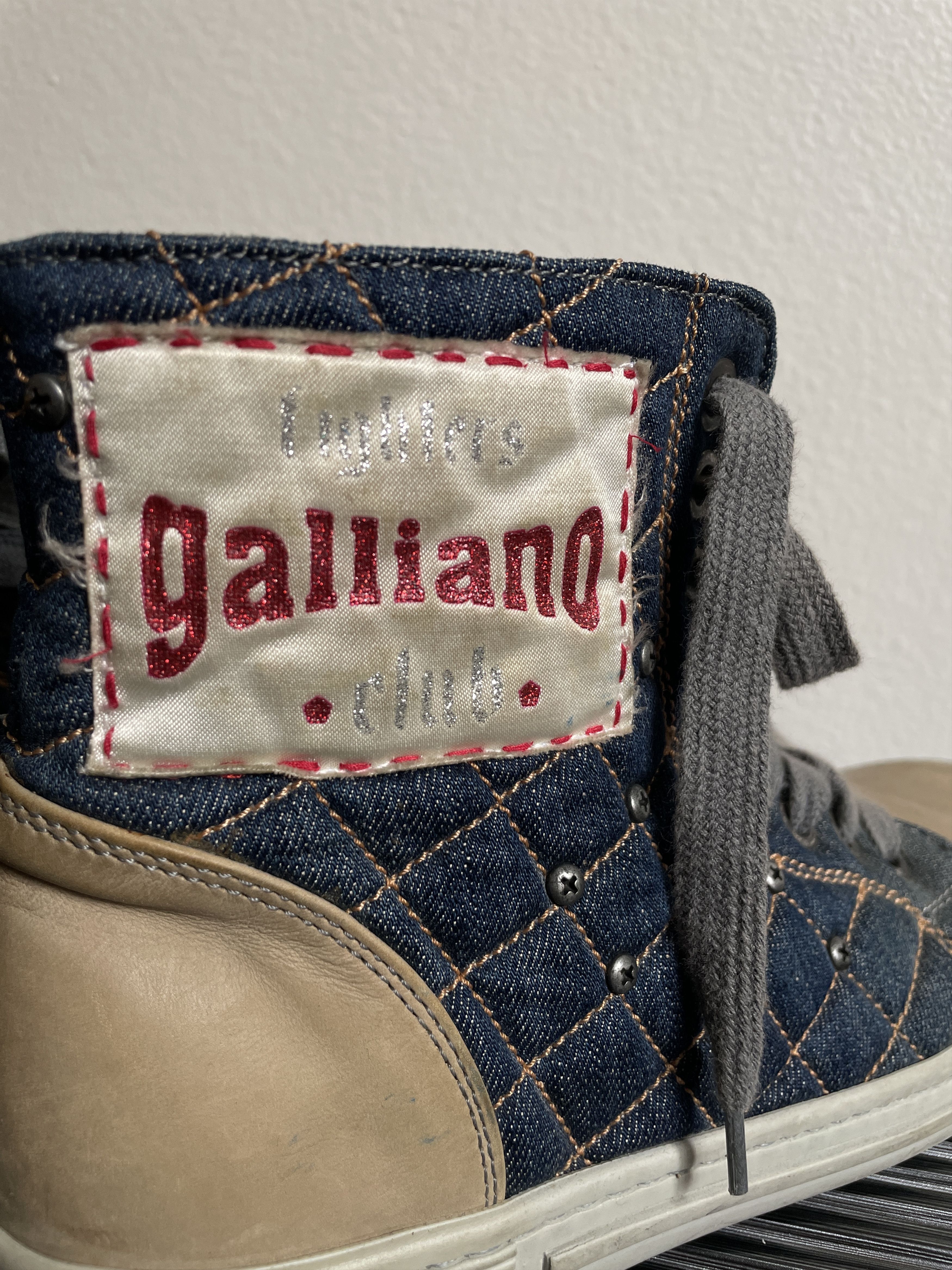 John Galliano John Galliano Studded Fight Club High Tops (FW04) Size US 8 / EU 41 - 3 Thumbnail