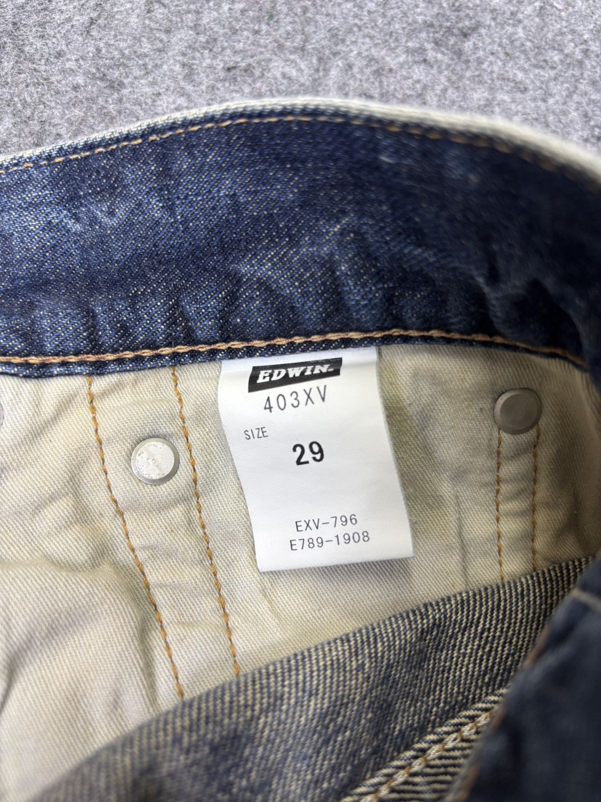 Edwin 💥Raw Fades💥Vintage Edwin Straight Cut Denim K4 Size US 31 - 11 Thumbnail