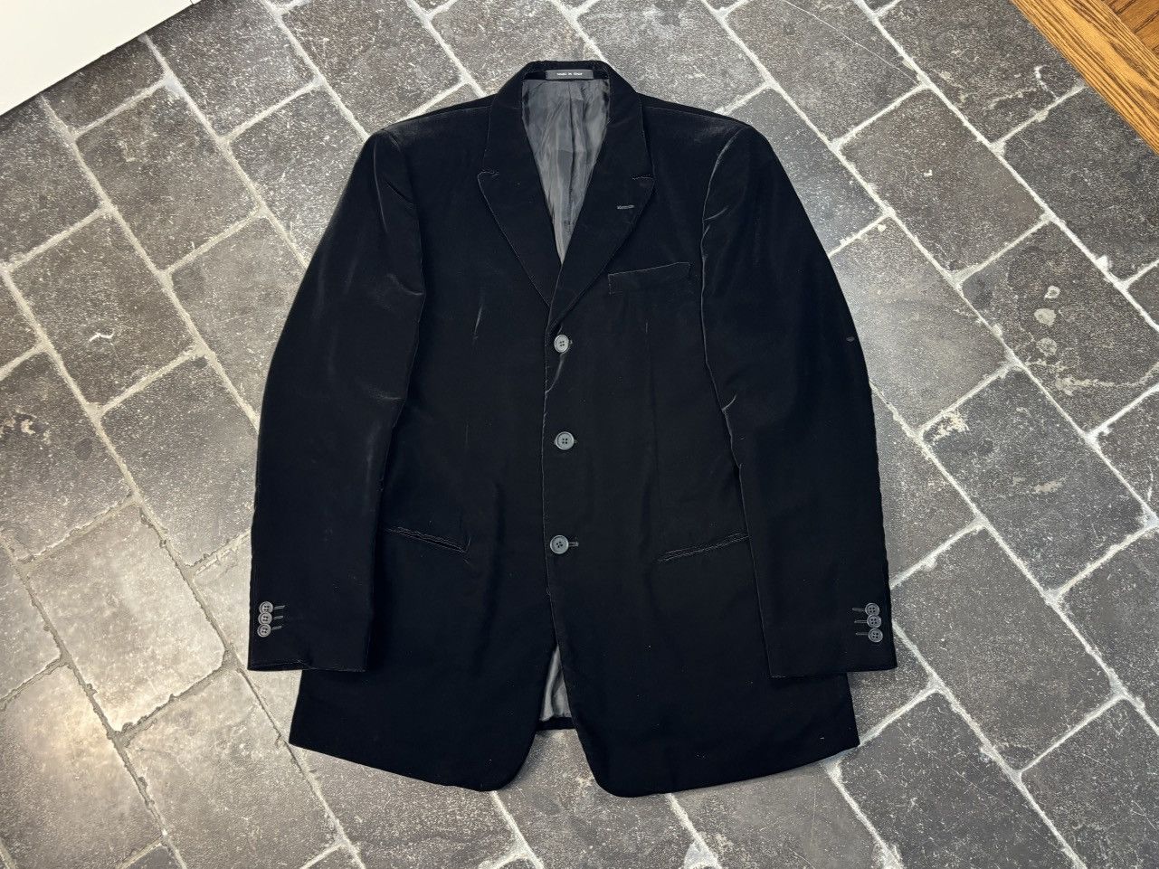 Emporio Armani F/W 2000 Emporio Armani Blazer Velvet Tuxedo Jacket Vintage Size 52R - 17 Thumbnail