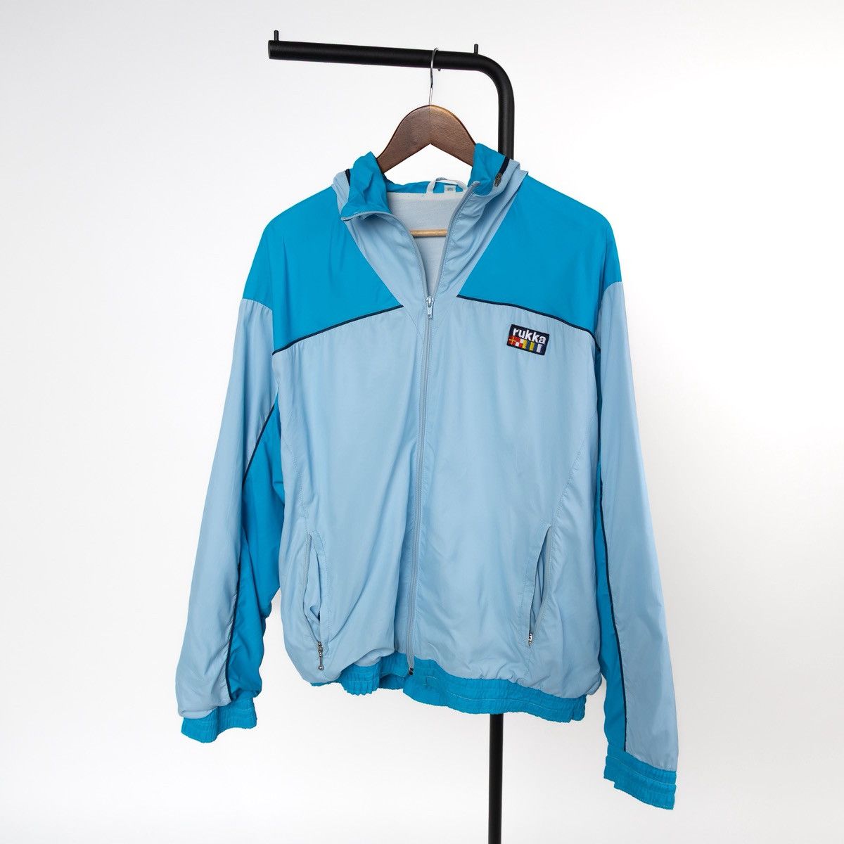 Vintage Rukka Vintage Windbreaker Jacket Blue Full Zip Lightweight Size US L / EU 52-54 / 3 - 4 Thumbnail