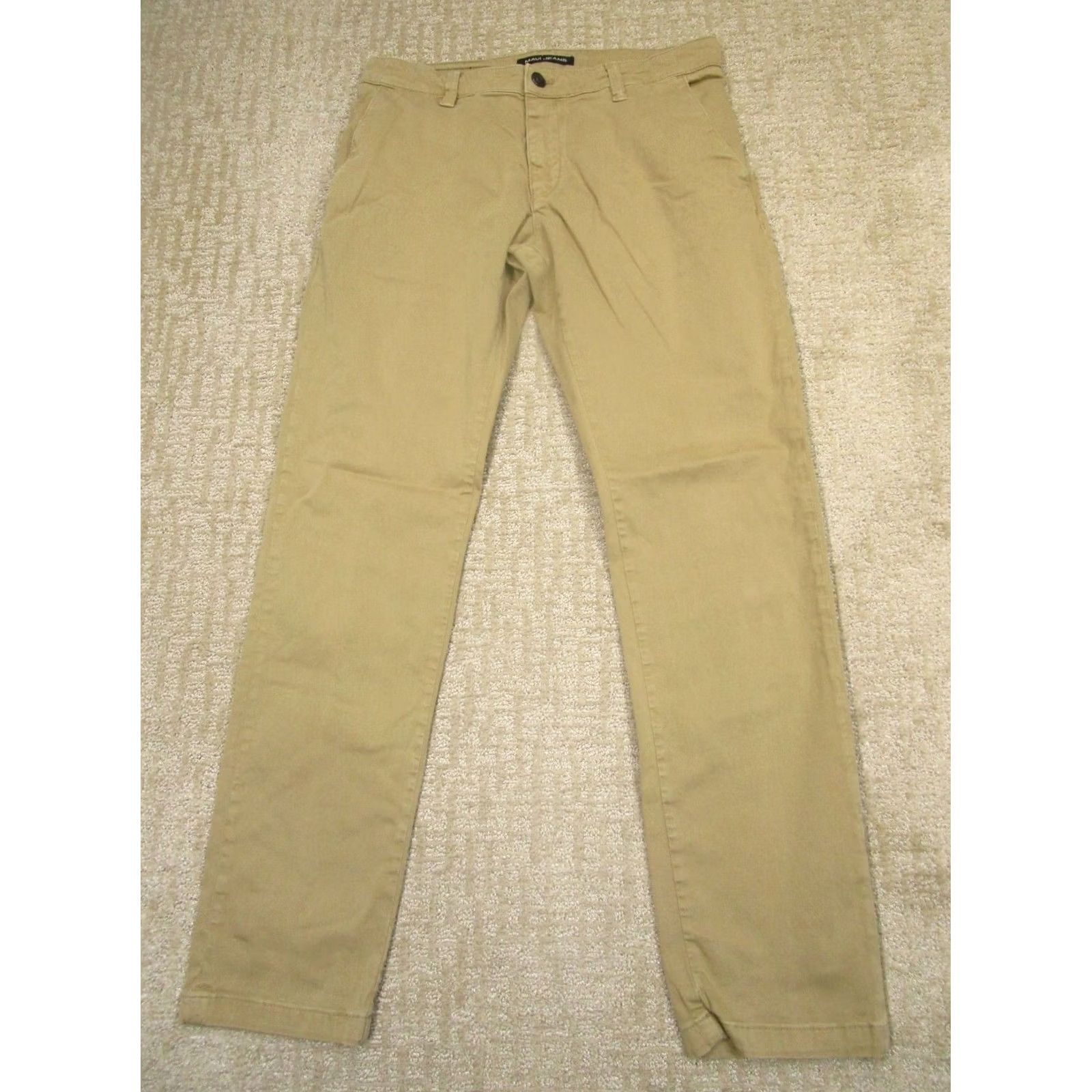 Vintage Mavi Jeans Men Jeans 32x32 Slim Straight Light Wash Brown Tan Logo Preppy Slim Fit 5-Pocket Denim Pants Mens Size US 32 / EU 48 - 2 Thumbnail
