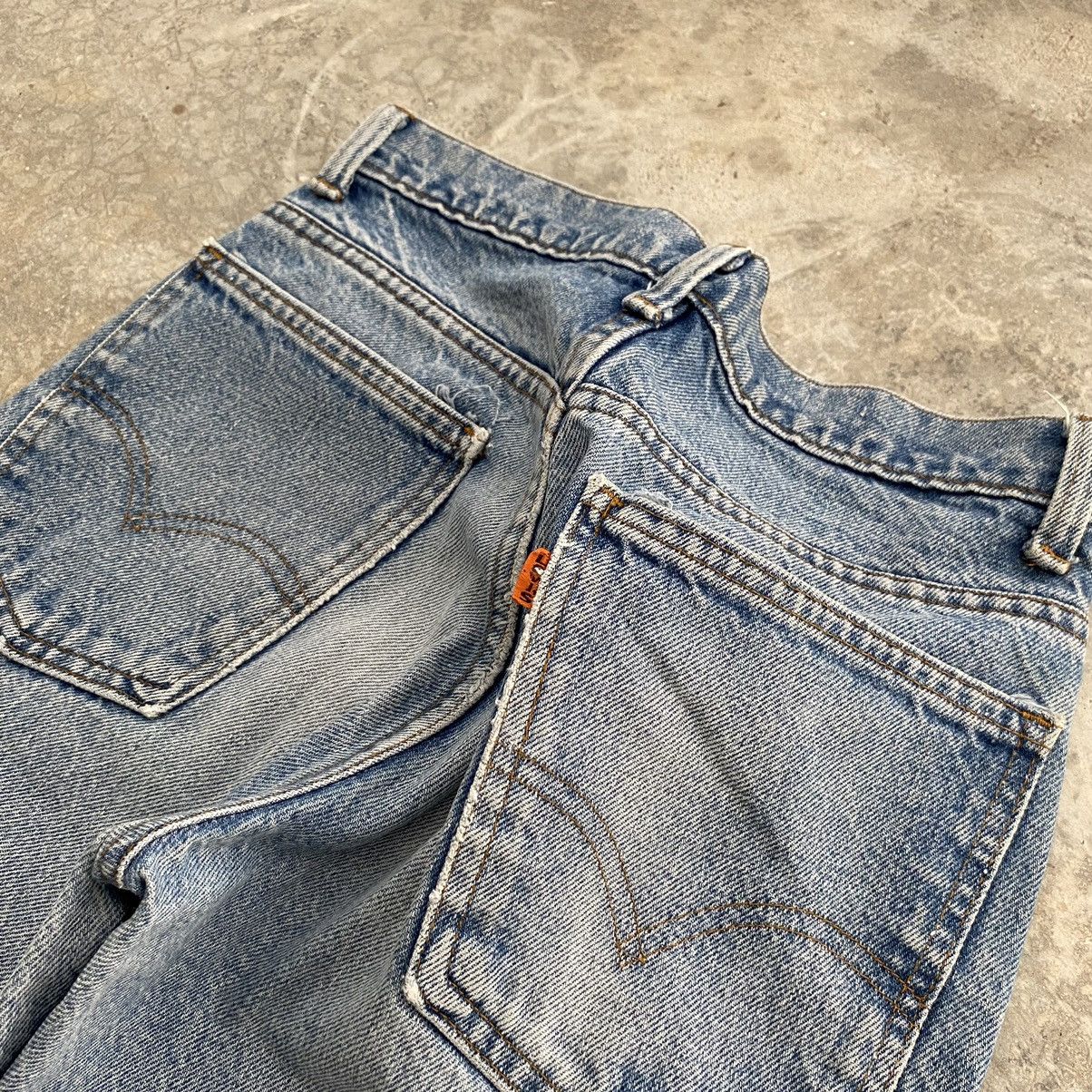 Vintage 70’s Levis 517 Faded Blue Distressed Flared Jeans