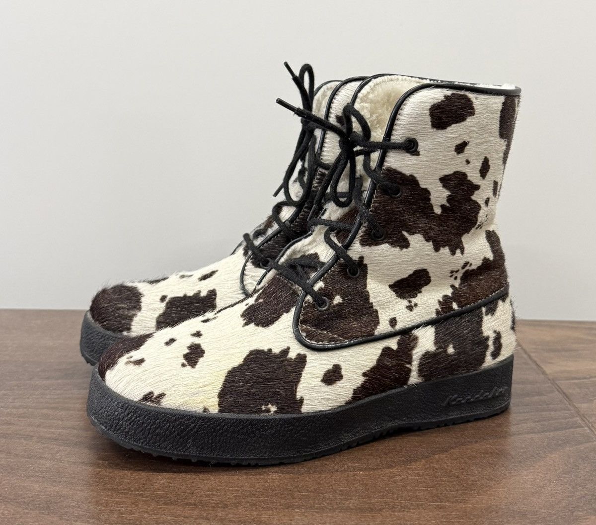Vintage Kandahar Hand Made in Switzerland Cows Fur Ankle Boots Size US 7 / IT 37 - 5 Thumbnail
