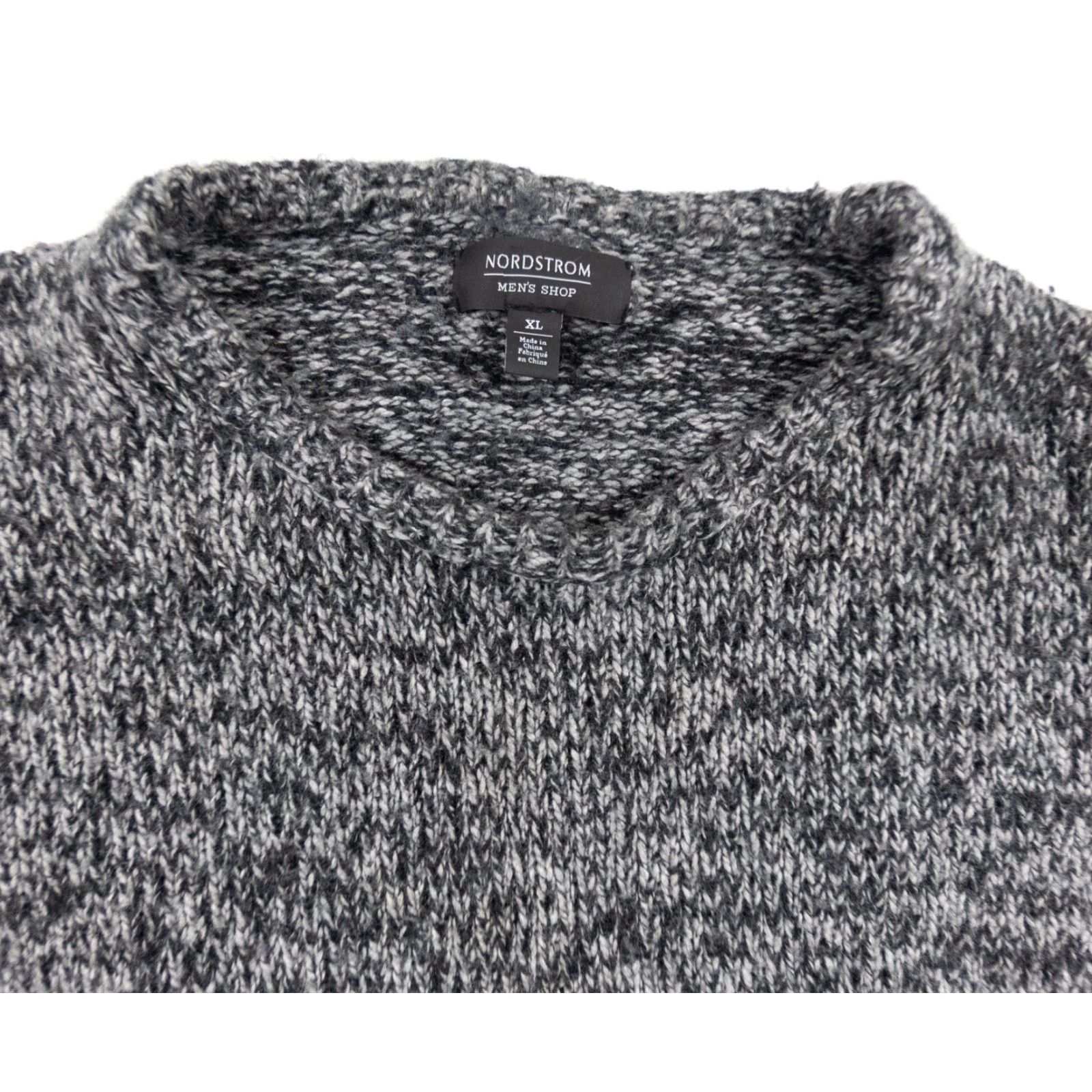 Nordstrom VINTAGE Nordstrom Mens Wool Blend Knit Sweater Crewneck XL Black Open-Knit Preppy Mens XL Sweater Black 90s/Preppy (If applicable) Size US XL / EU 56 / 4 - 2 Thumbnail