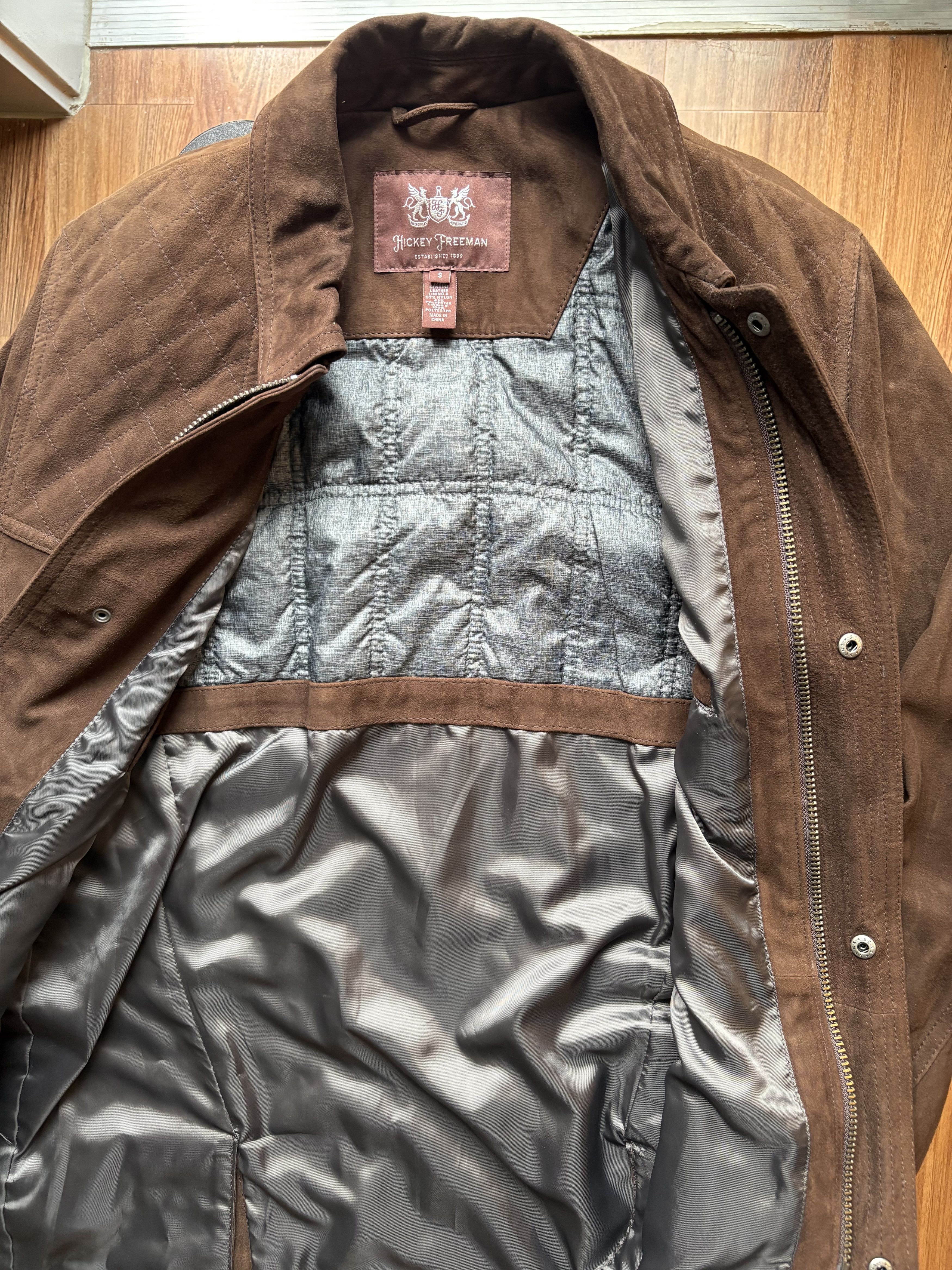 Hickey Freeman Hickey Freeman Men's S Dark Brown Suede Coat Size US S / EU 44-46 / 1 - 2 Thumbnail