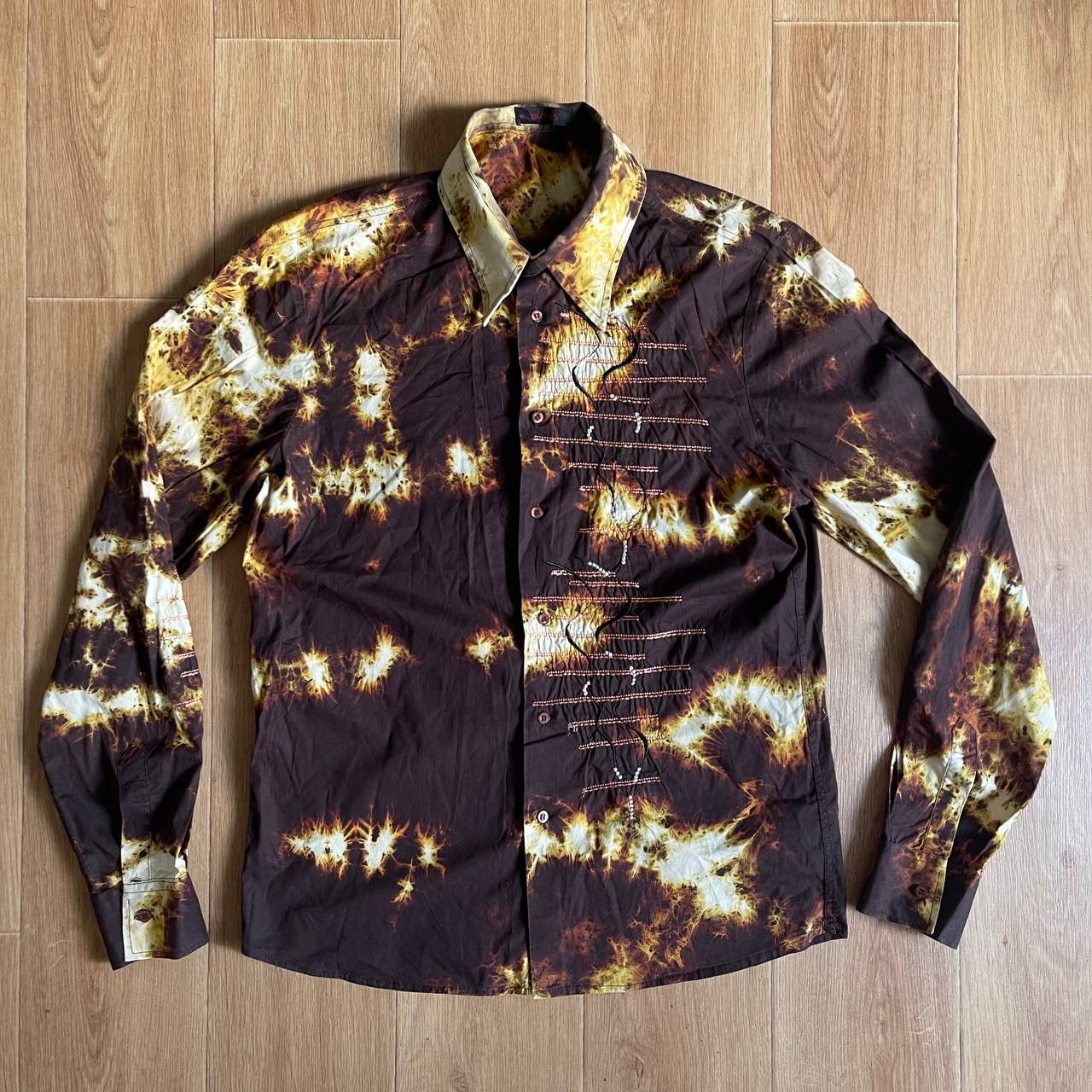 20471120 × Japanese Brand Vintage Shirt Fire Flash Size US L / EU 52-54 / 3 - 2 Thumbnail