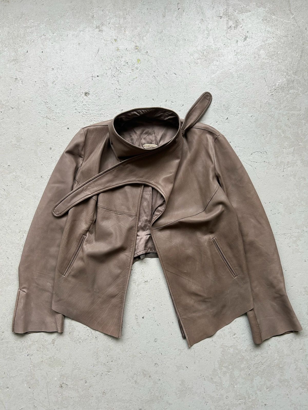 Rick Owens Revillon x Rick Owens 2004 Leather Jacket Size US S / EU 44-46 / 1 - 1 Thumbnail