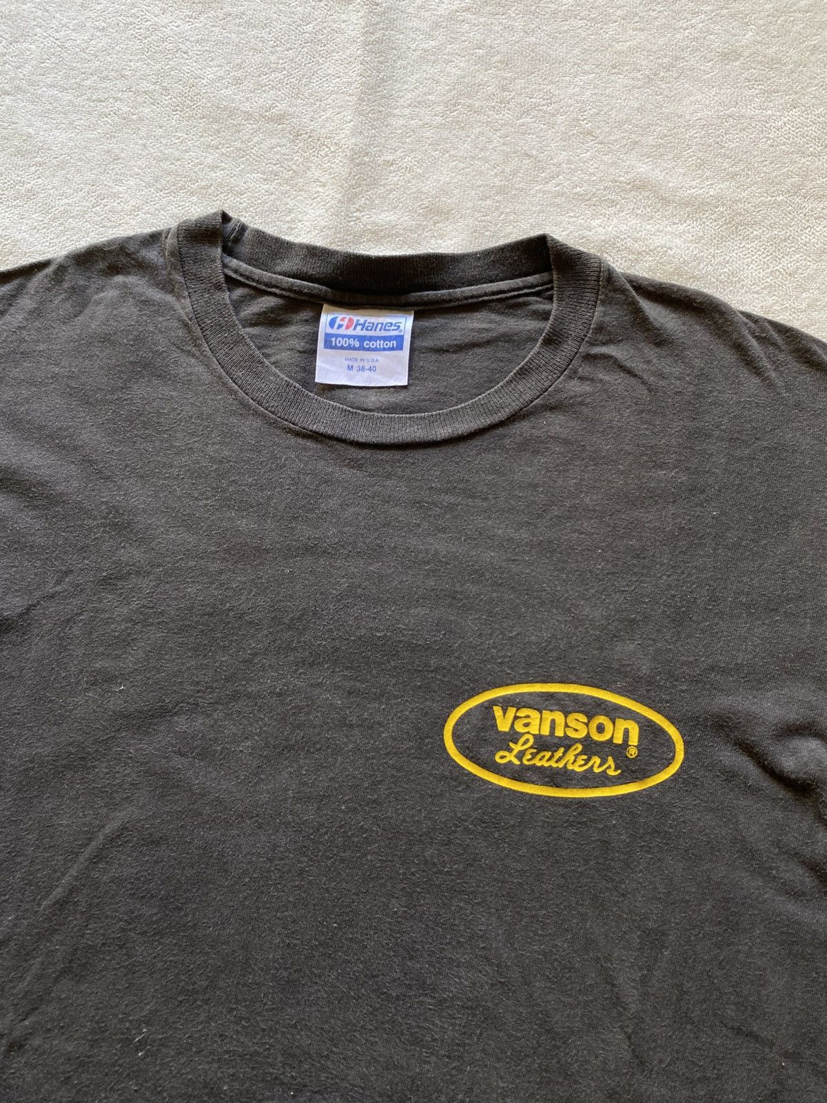 Vanson Leathers Vintage Faded Vanson Leather Tshirt by Hanes Size US M / EU 48-50 / 2 - 2 Thumbnail