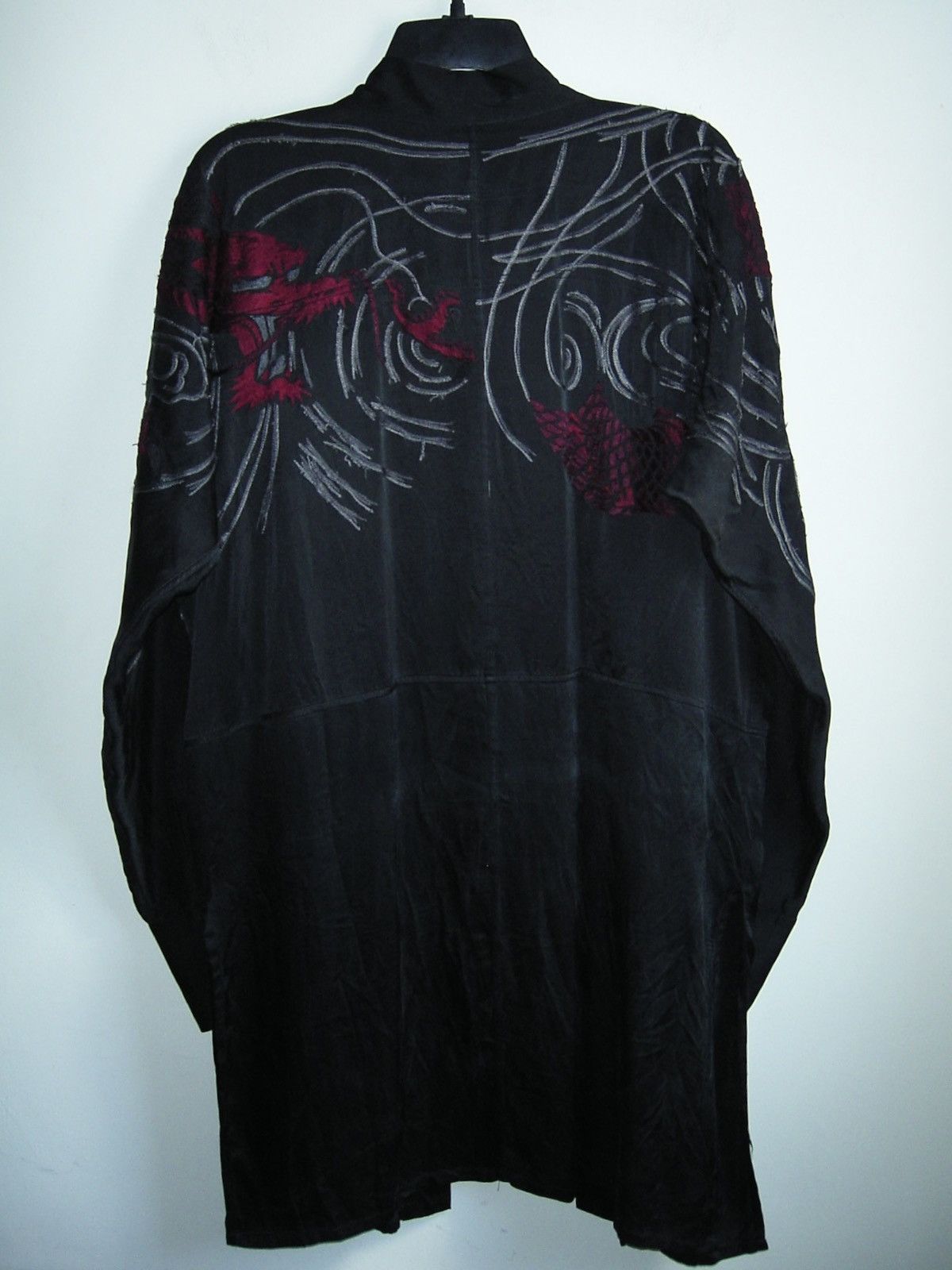 Gucci SS2001 GUCCI by TOM FORD Black Dragon Print Silk Kimono Size US L / EU 52-54 / 3 - 4 Thumbnail