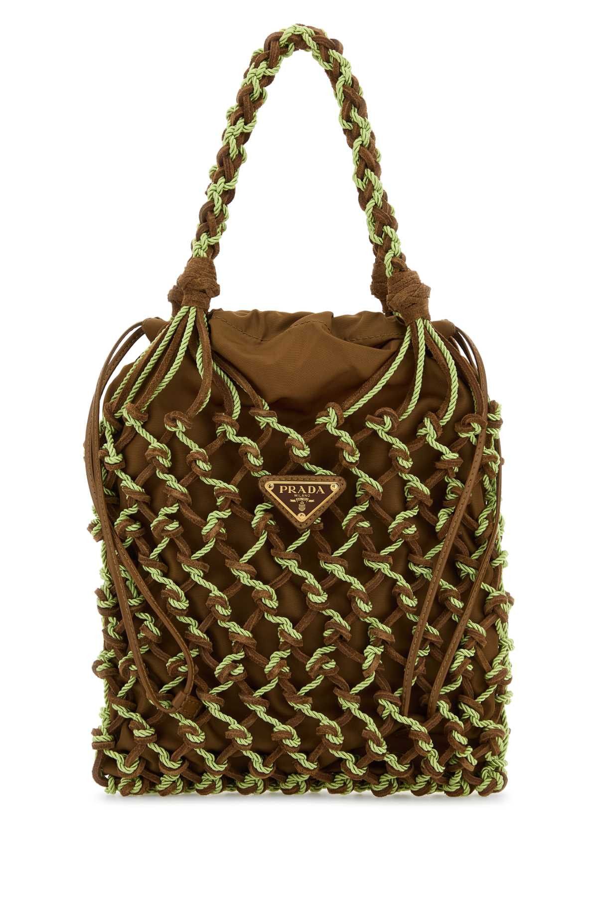 Prada Two-Tone Mesh Handbag Size ONE SIZE - 1 Thumbnail