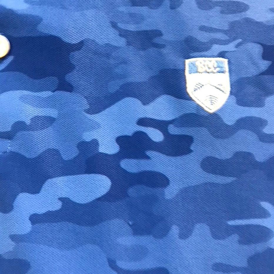Peter Millar Peter Millar Polo Shirt Mens Large Blue Camouflage Golf Summer Comfort Logo Size US L / EU 52-54 / 3 - 4 Thumbnail