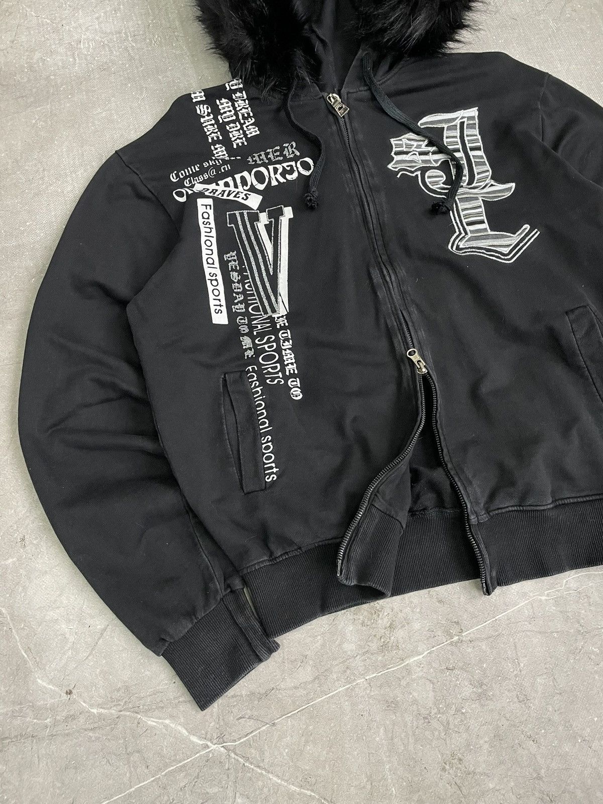 Seditionaries Rare gothic hysteric glamour opium fur hood bomber y2k Size US M / EU 48-50 / 2 - 2 Thumbnail