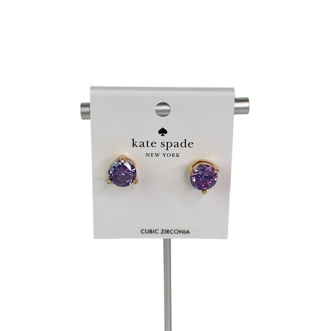 Kate Spade Kate Spade Rise And Shine Studs (Light Amethyst) Earrings Size ONE SIZE - 4 Thumbnail