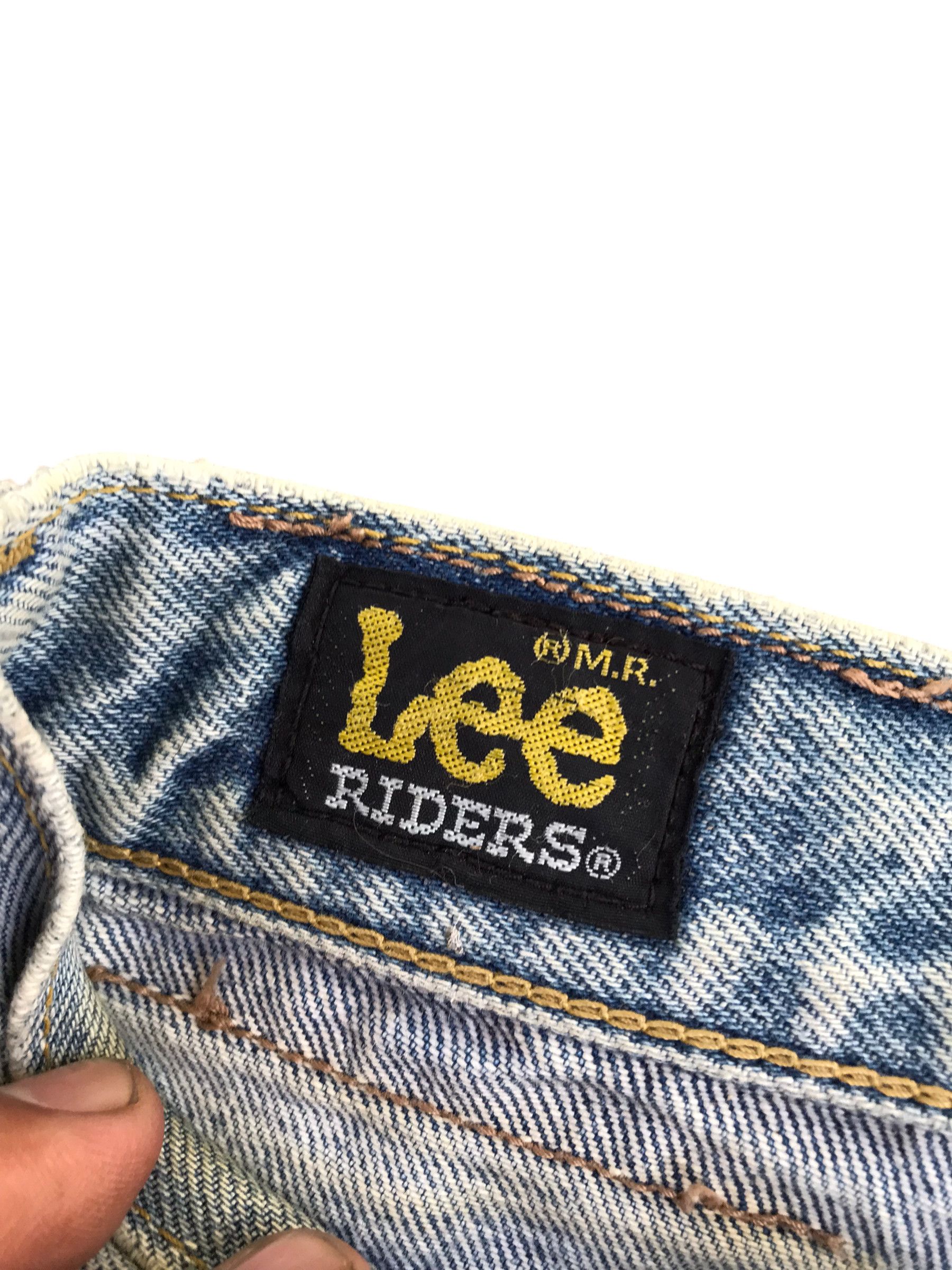 Tornado Mart Vtg 90s Lee Rider Distressed Denim-Size 34-if six was nine Size US 34 / EU 50 - 5 Thumbnail