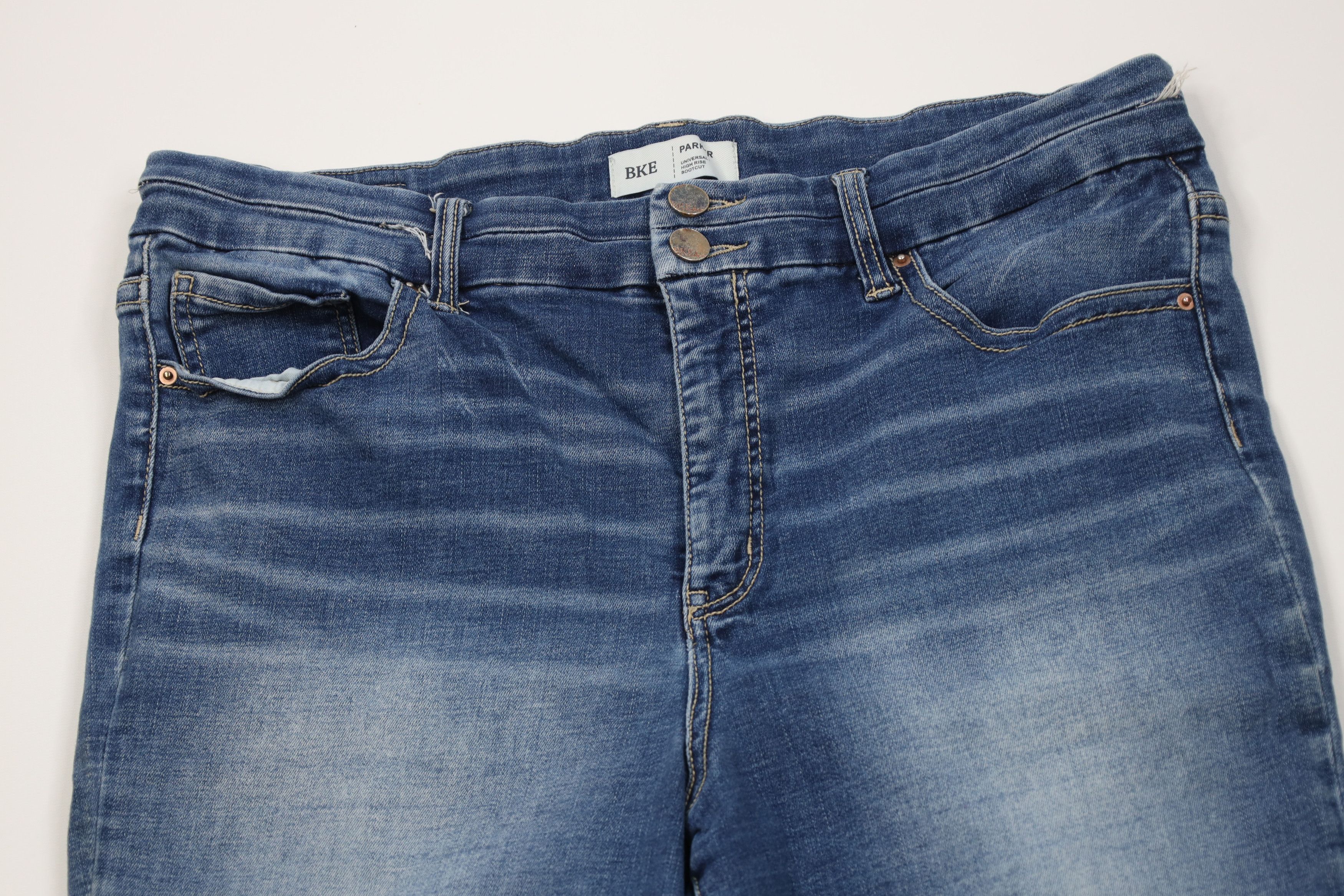 Vintage Buckle BKE Parker Stretch High Rise Bootcut Jeans Blue Size 36" / US 14 / IT 50 - 2 Thumbnail