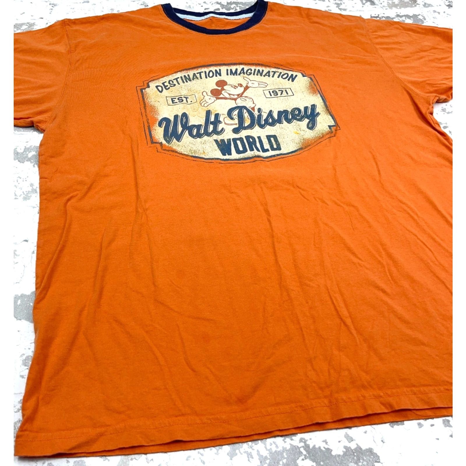 Disney Disney Shirt Men 2X Orange Tee Ringer Mickey Mouse Retro Walt World Adult Shirt Size US XXL / EU 58 / 5 - 4 Thumbnail