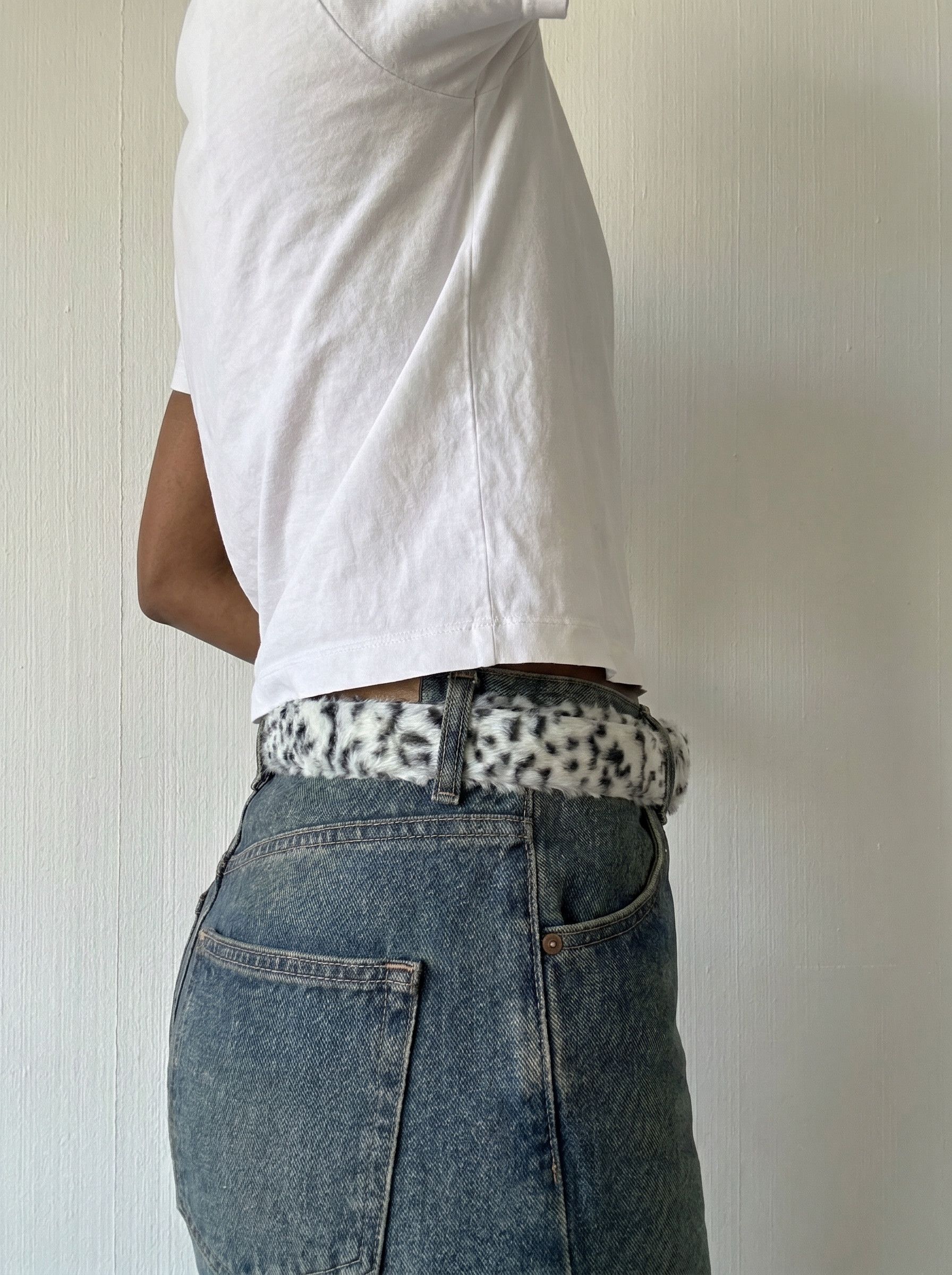 Other White Leopard Print Western Belt Size ONE SIZE - 8 Thumbnail