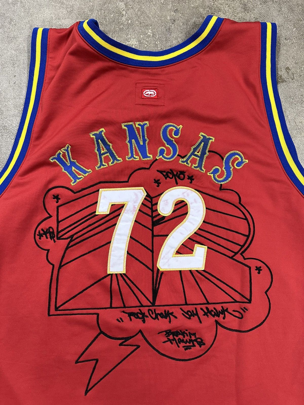 Ecko Unltd. Crazy Y2K Ecko Unltd Kansas City Jayhawks Basketball Jersey Size US XXL / EU 58 / 5 - 4 Thumbnail