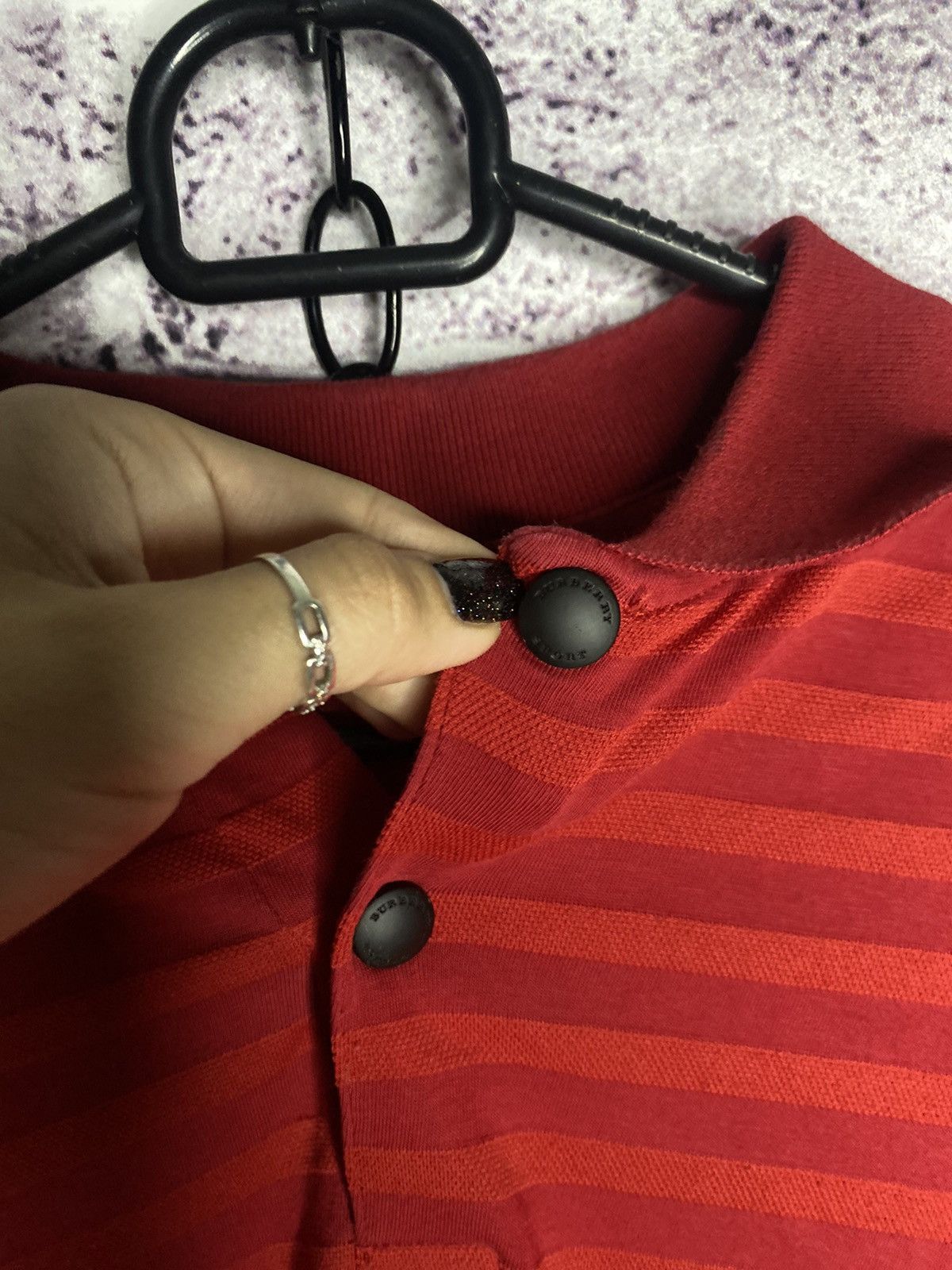 Burberry Men's vintage red luxury polo Burberry sportswear T-shirt Size US M / EU 48-50 / 2 - 6 Thumbnail