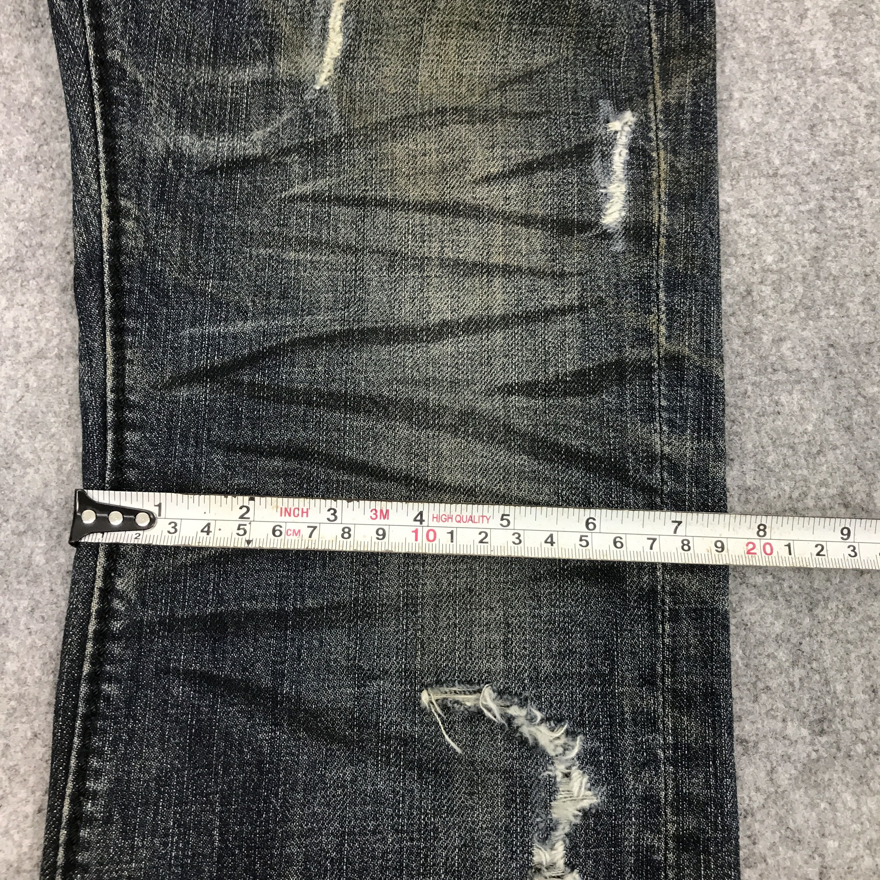 Japanese Brand Flared japanese brand bootcut distressed denim jeans Size US 31 - 12 Thumbnail