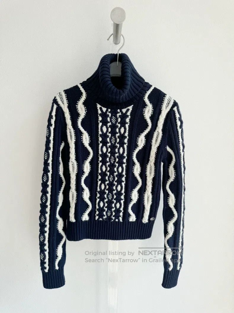 Chanel Chanel Hamburg series blue and white sweater Size XXS / US 00 / IT 34 - 3 Thumbnail