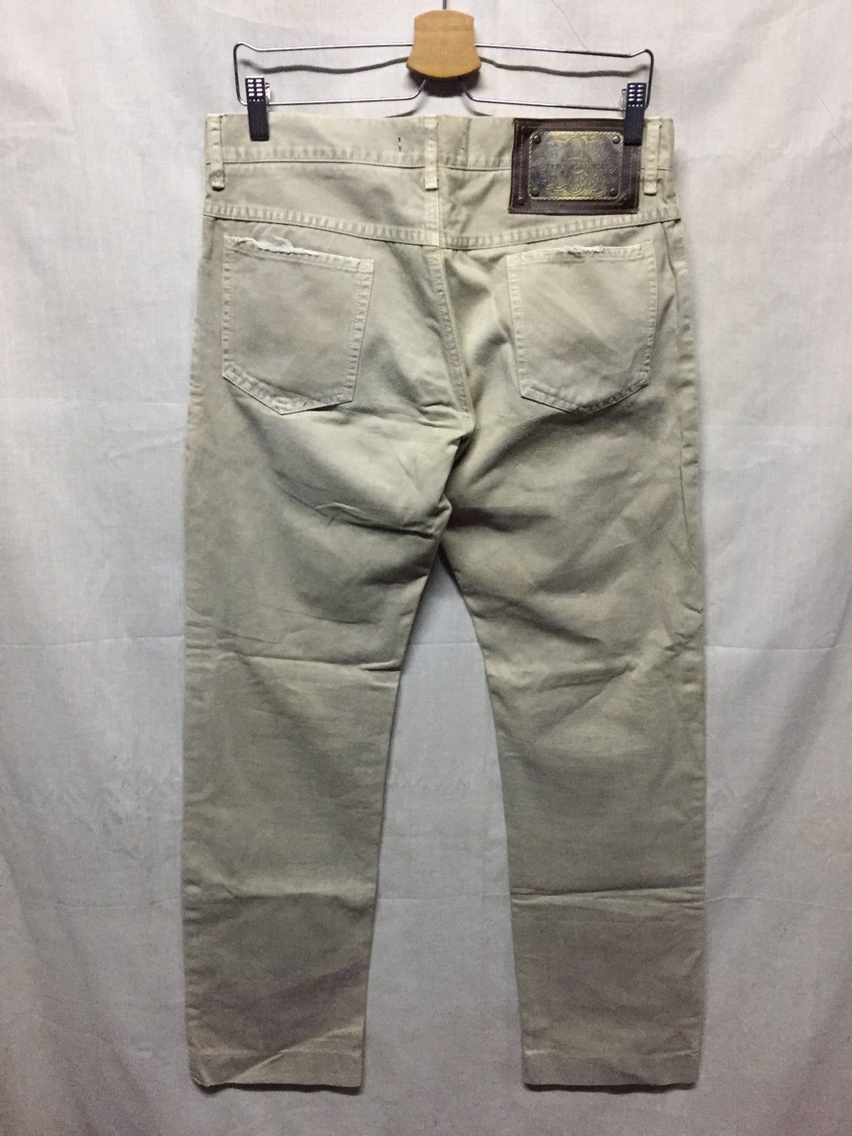 Dolce & Gabbana D&G Distressed Pocket Beige Casual Pants Size US 32 / EU 48 - 2 Thumbnail