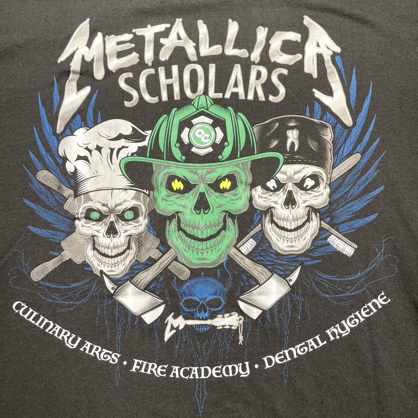 Vintage Metallica Shirt Mens L T-Shirt Black College Oxnard College Scholars Dentist Culinary Fire Size US L / EU 52-54 / 3 - 6 Thumbnail