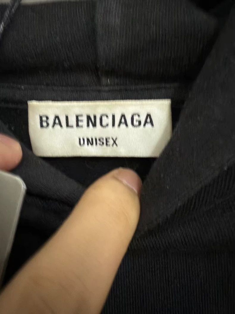 Balenciaga Balenciaga Underline slogan logo black hoodie Size US L / EU 52-54 / 3 - 3 Thumbnail