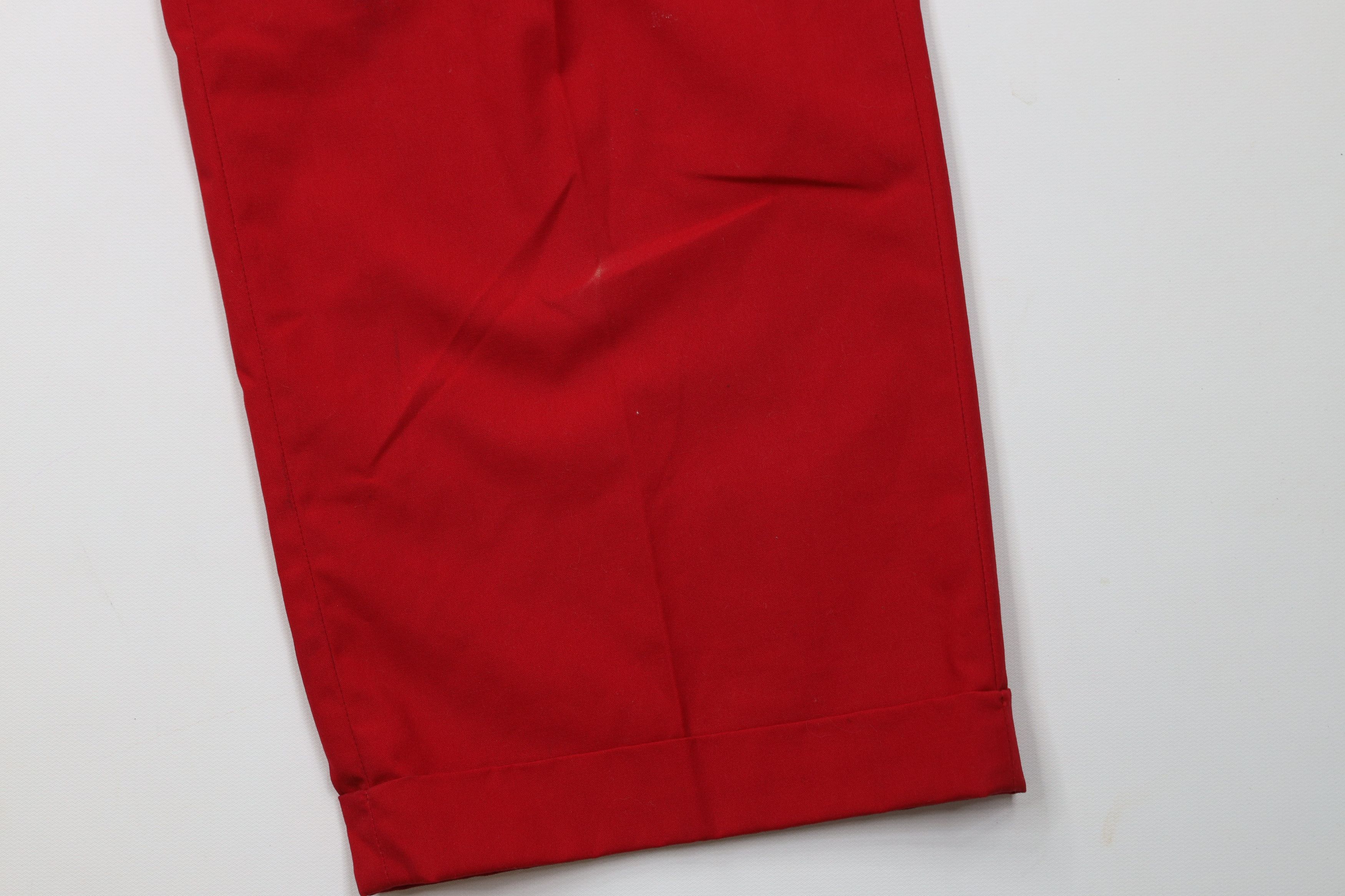 Lands' End Vintage 70s Lands End Cuffed Wide Leg Chino Pant Red USA Size US 38 / EU 54 - 5 Thumbnail