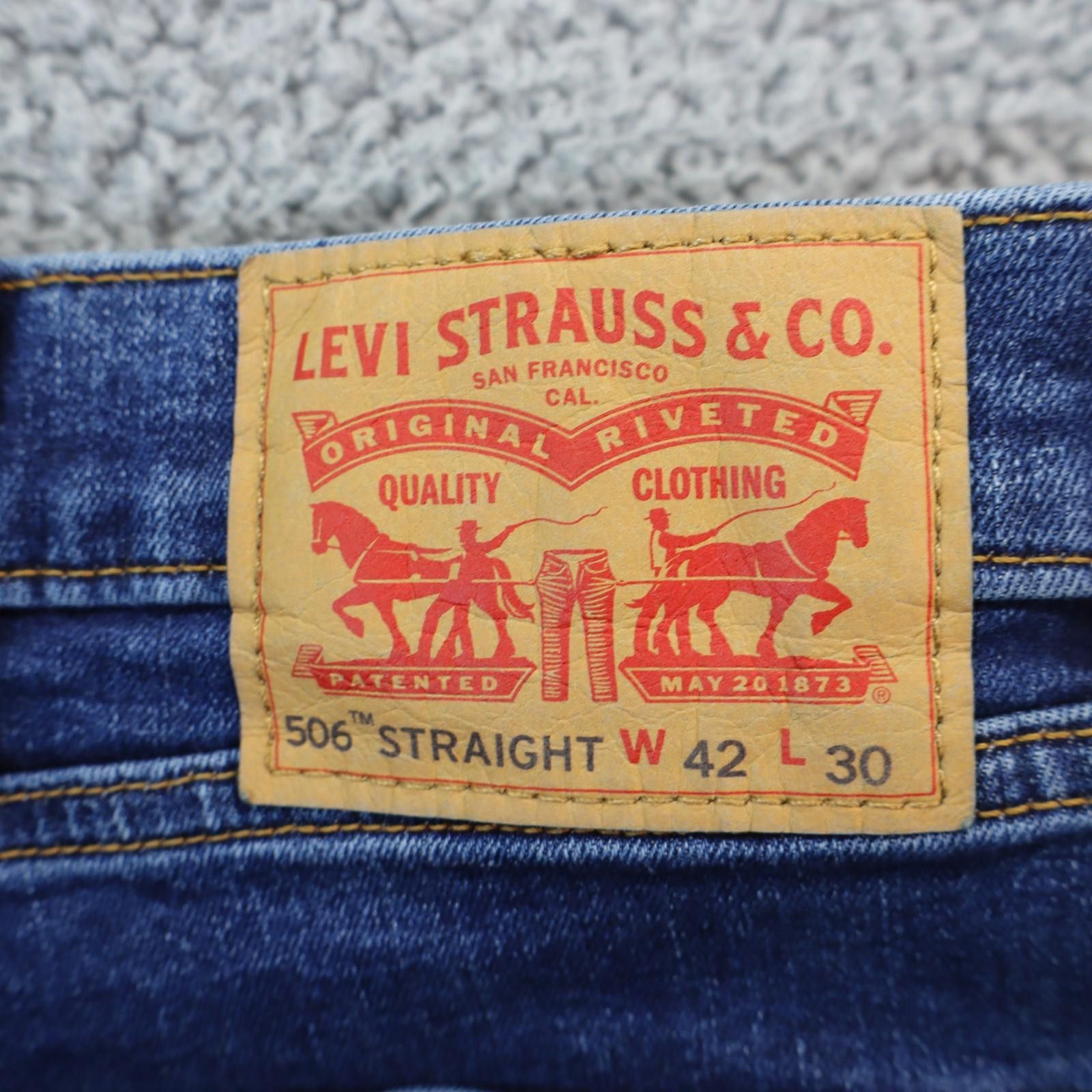 Levi's Levis 506 Comfort Straight High Stretch Mens Jeans 42x30 Size US 42 / EU 58 - 8 Thumbnail