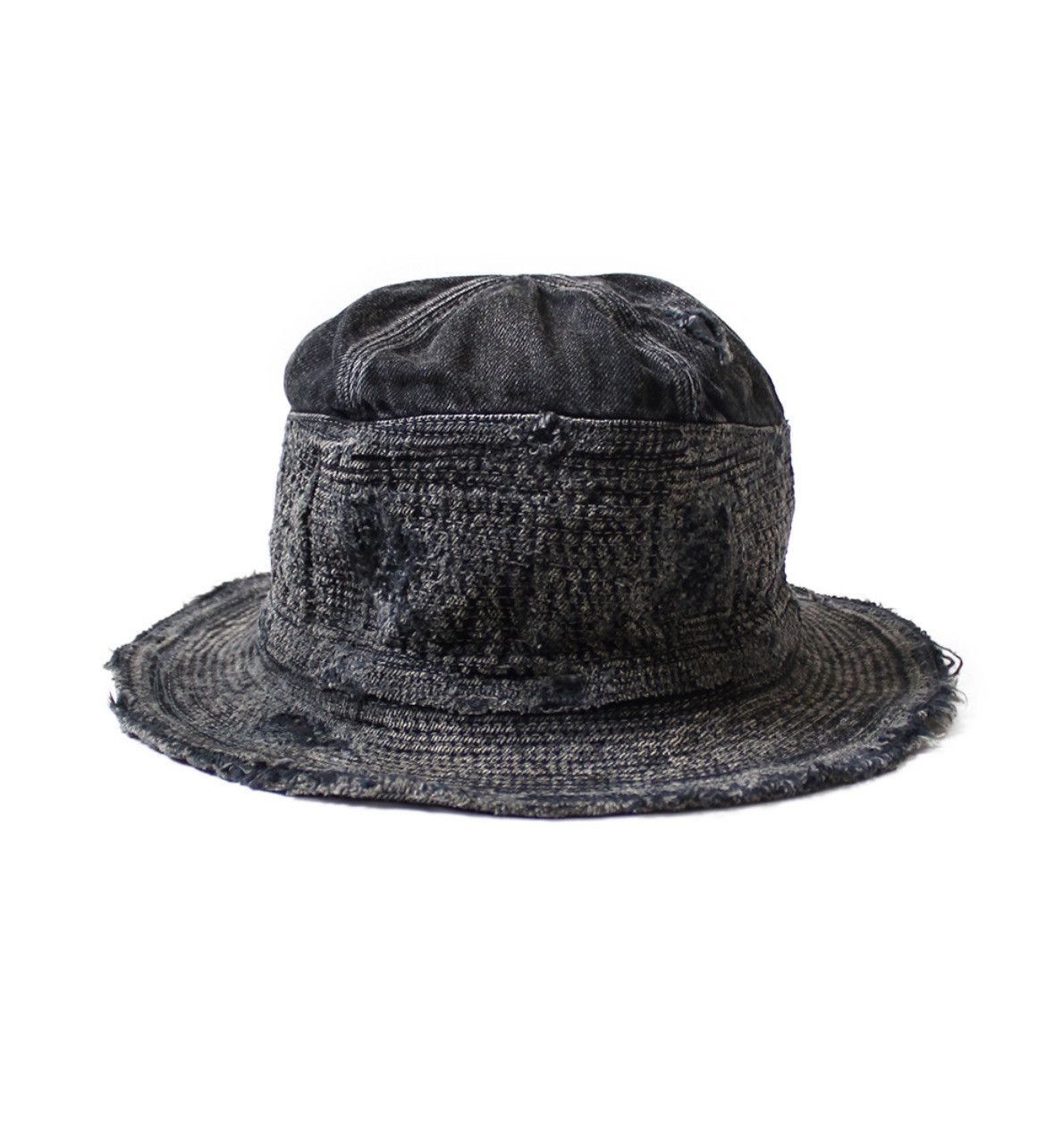 Kapital Kapital old man & sea 11.5oz Crash Remake Black denim hat Size ONE SIZE - 2 Thumbnail