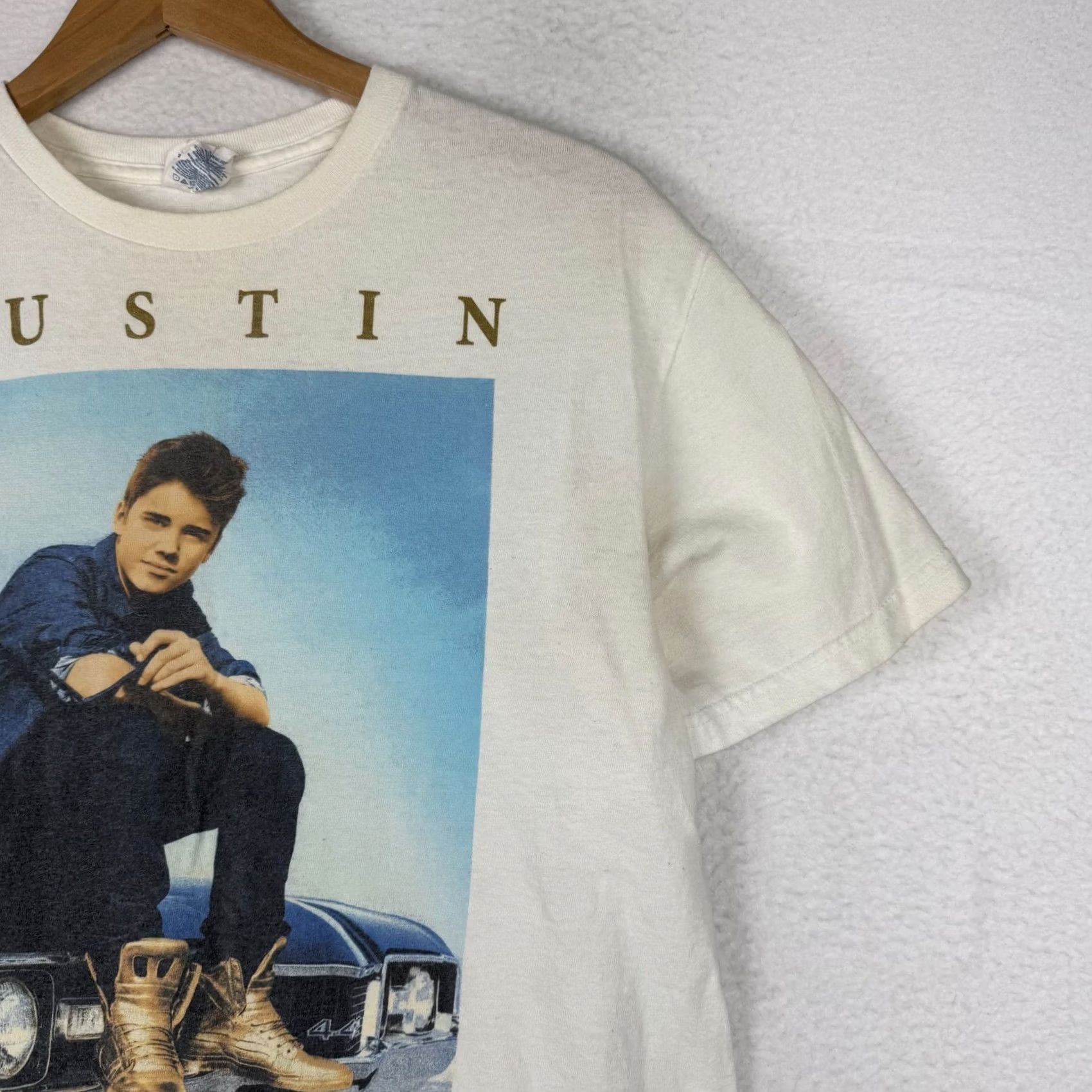 Vintage Justin Bieber Believe Tour 2012/2013 Concert White Graphic T Shirt Band Shirt Mens M White Band Music Short Sleeve Crew Neck Regular Fit Size US M / EU 48-50 / 2 - 3 Thumbnail