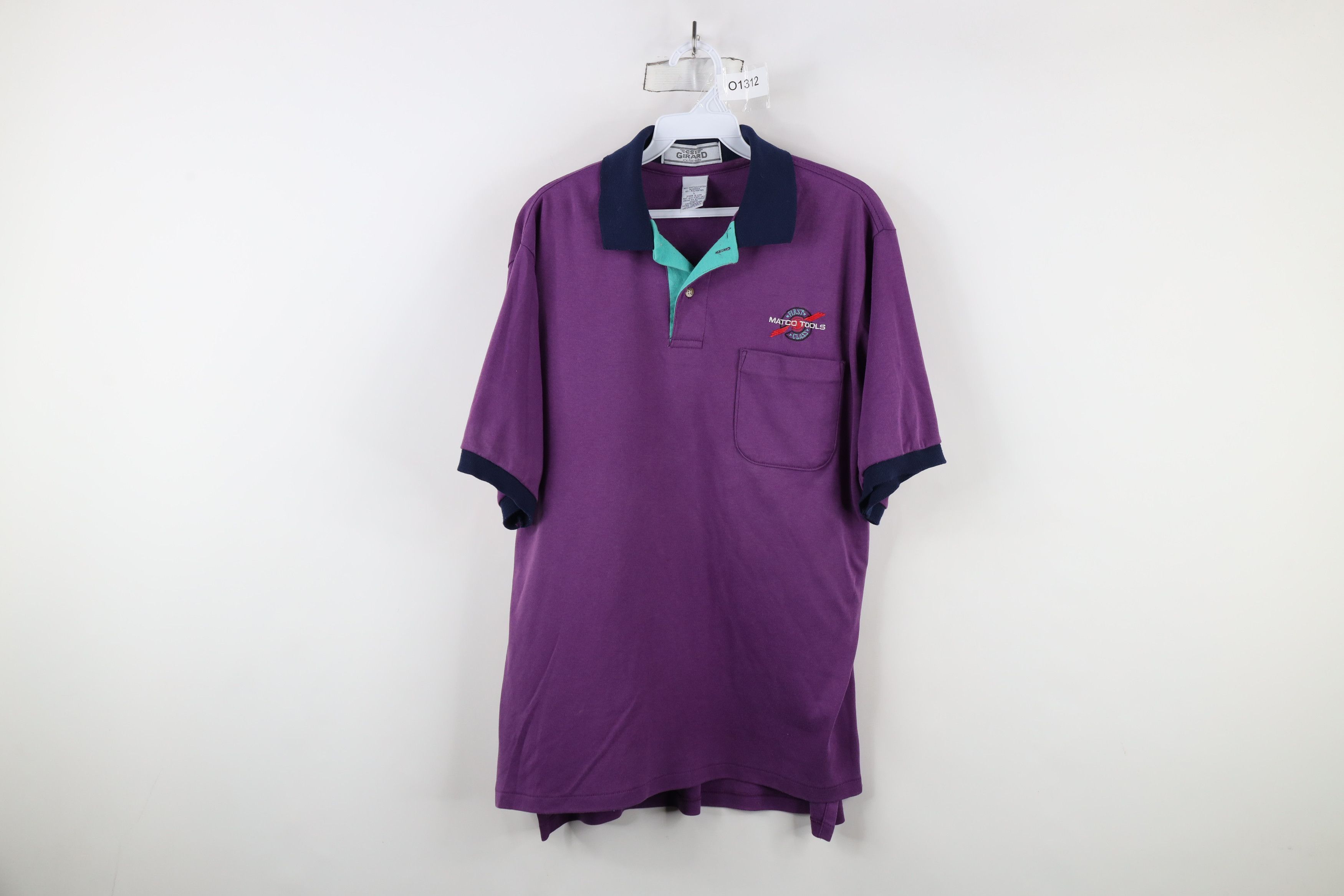 Vintage Vintage 90s Spell Out Matco Tools Polo Shirt Purple USA Size US L / EU 52-54 / 3 - 1 Thumbnail