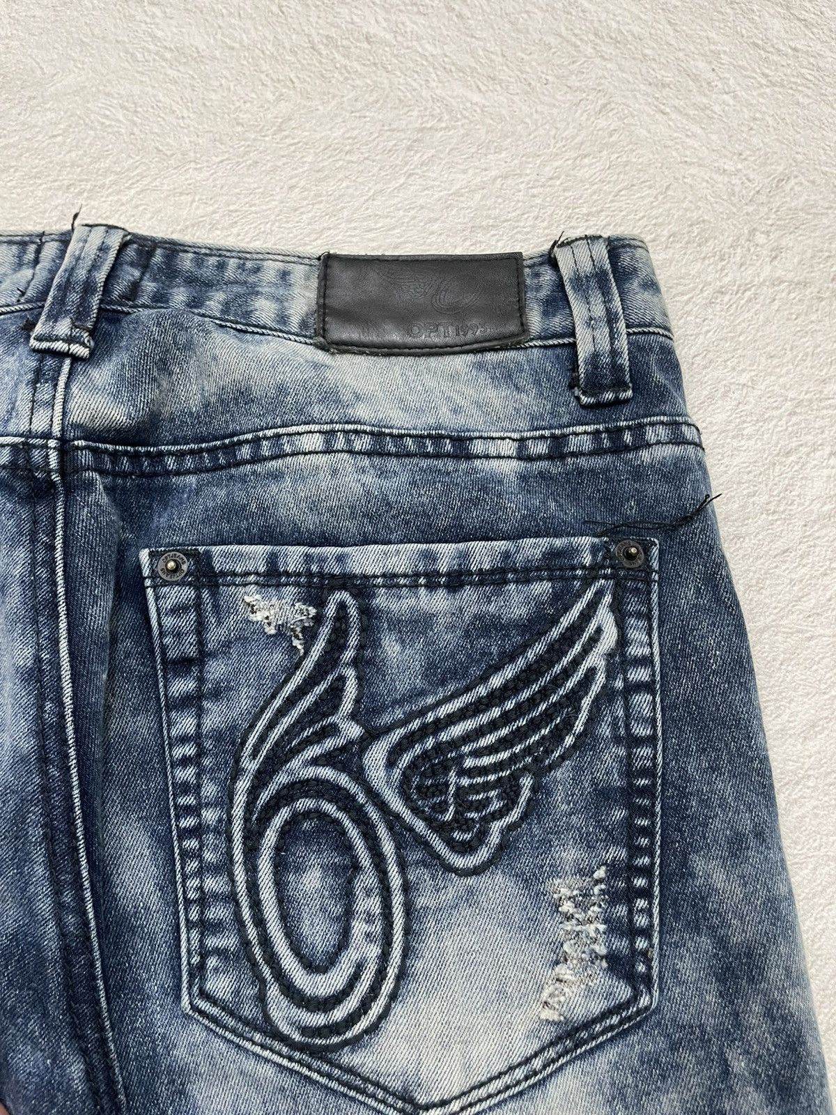Hysteric Glamour 2000s Acid Washed Embroidered Logo Y2K Size US 29 - 8 Thumbnail