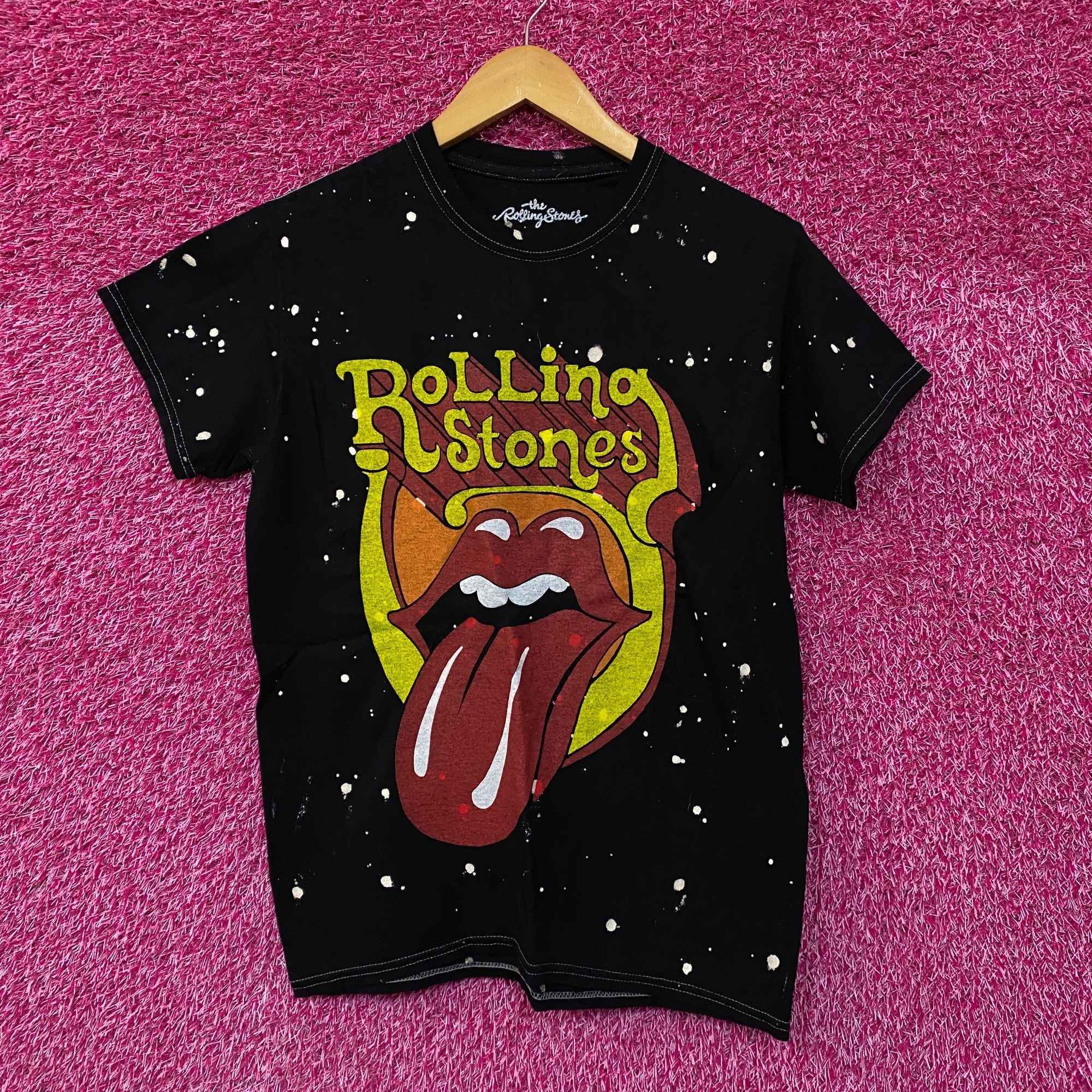 The Rolling Stones The Rolling Stones Bleach Dye Hot Lips Tshirt Size Small Size US S / EU 44-46 / 1 - 1 Thumbnail