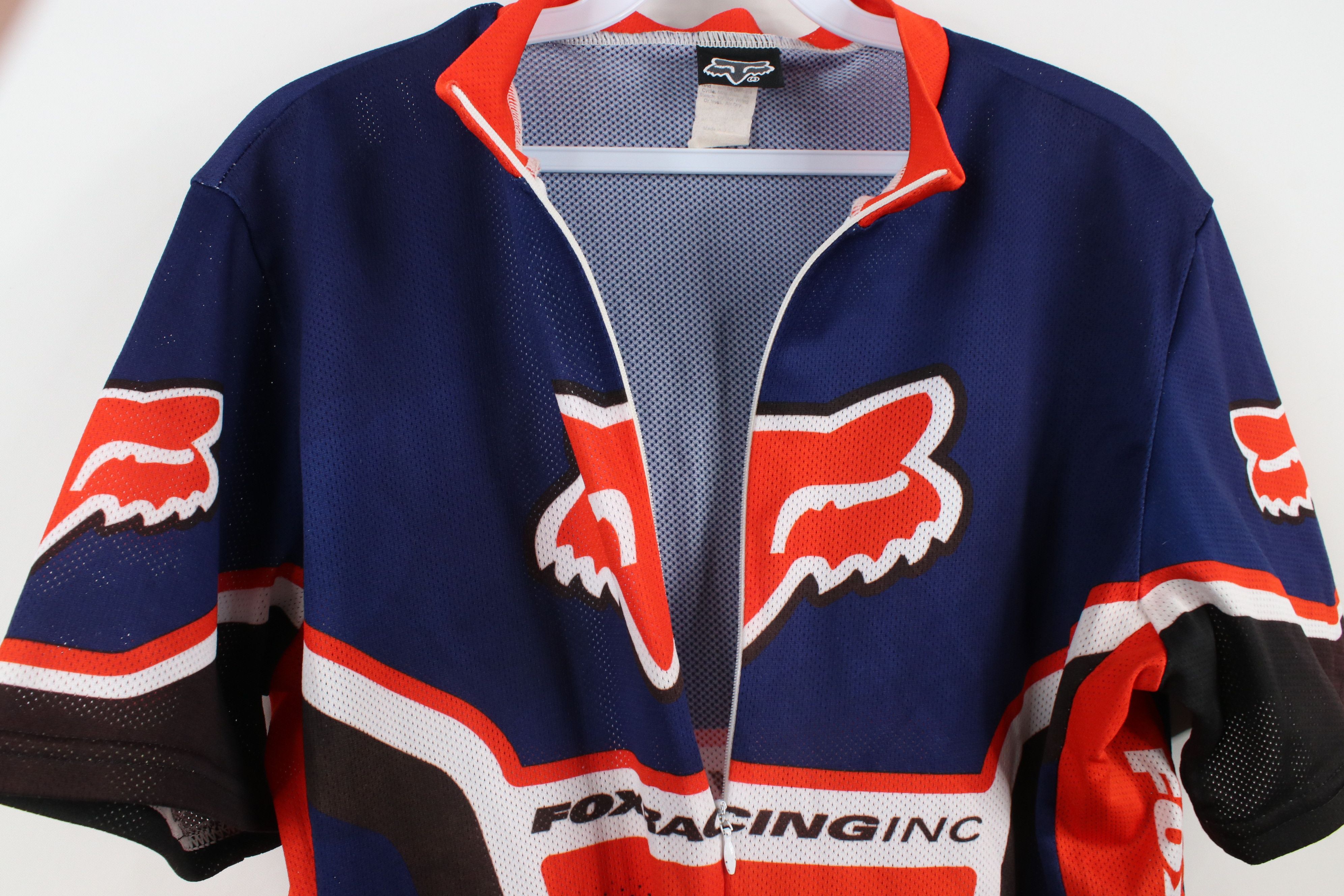 Fox Racing × Vintage Vintage 90s Fox Racing Bicycle Cycling Racing Jersey USA Size US L / EU 52-54 / 3 - 10 Thumbnail