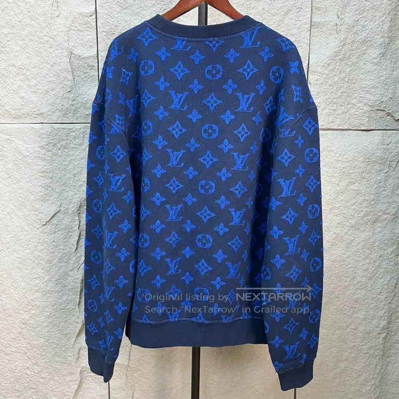 Louis Vuitton Louis Vuitton Blue full print crewneck sweatshirt Size US S / EU 44-46 / 1 - 2 Thumbnail