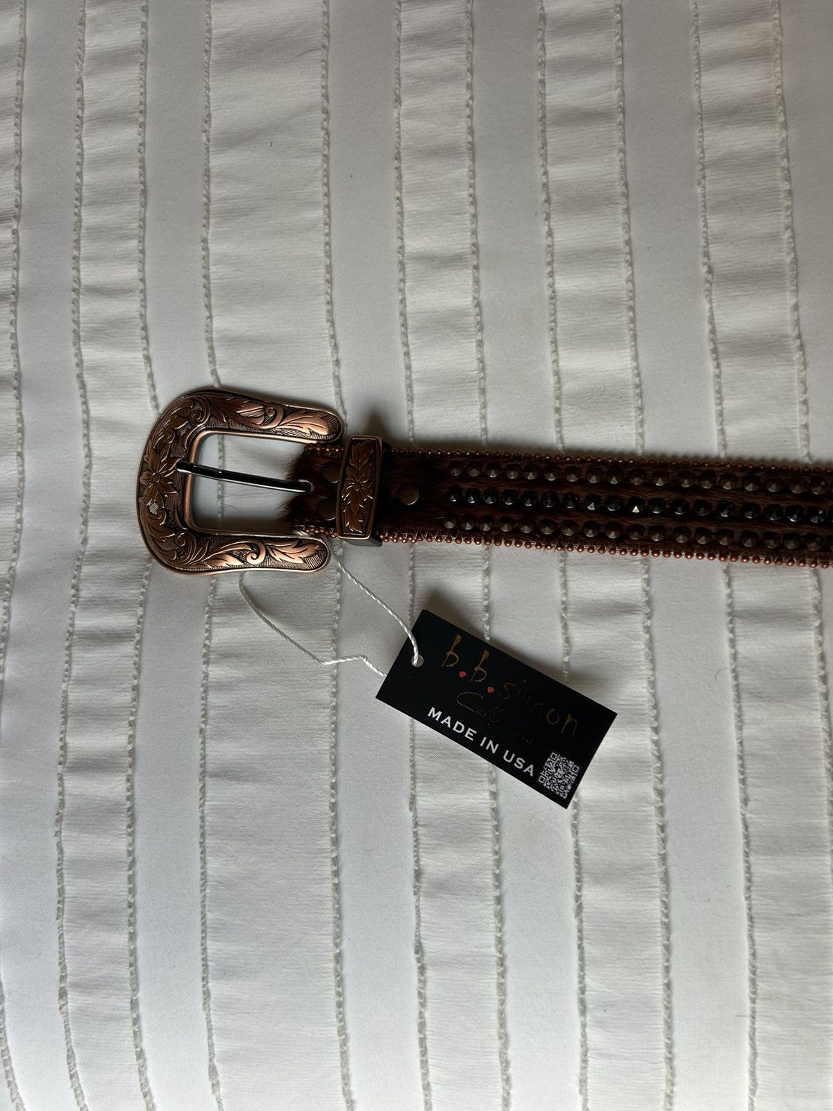 B.B. Simon B.B Simon Brown/Bronze Pony hair belt Size ONE SIZE - 5 Thumbnail