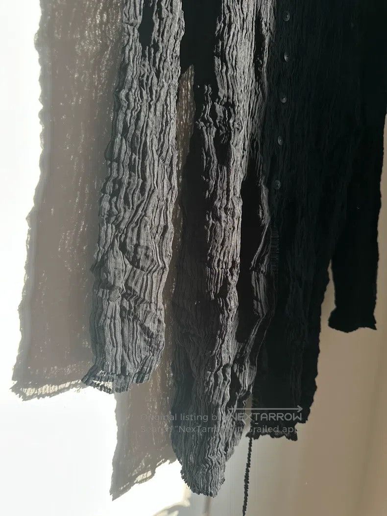 Issey Miyake Issey Miyake Double-layer Willow Strip Cardigan Top Size M / US 6-8 / IT 42-44 - 3 Thumbnail