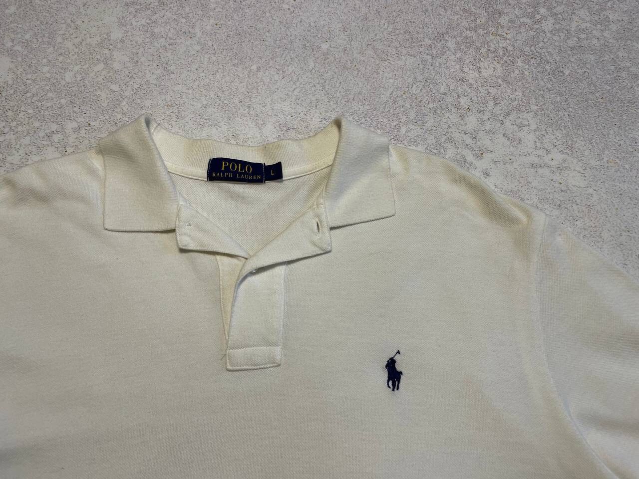 Polo Ralph Lauren × RRL Ralph Lauren × Ralph Lauren Vintage Polo Ralph Lauren PRL Y2K White Basic Polo Pony Logo Size US L / EU 52-54 / 3 - 3 Thumbnail