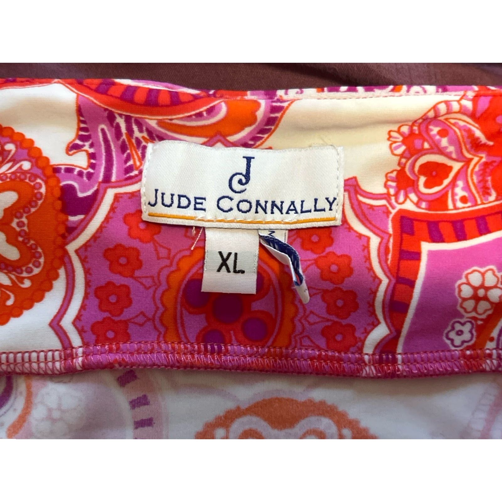 Pinko JUDE CONNALLY Skirt Size XL A-Line Short Multicolor Pink Geometric Paisley Print Womens Size 40" / US 18 - 4 Thumbnail