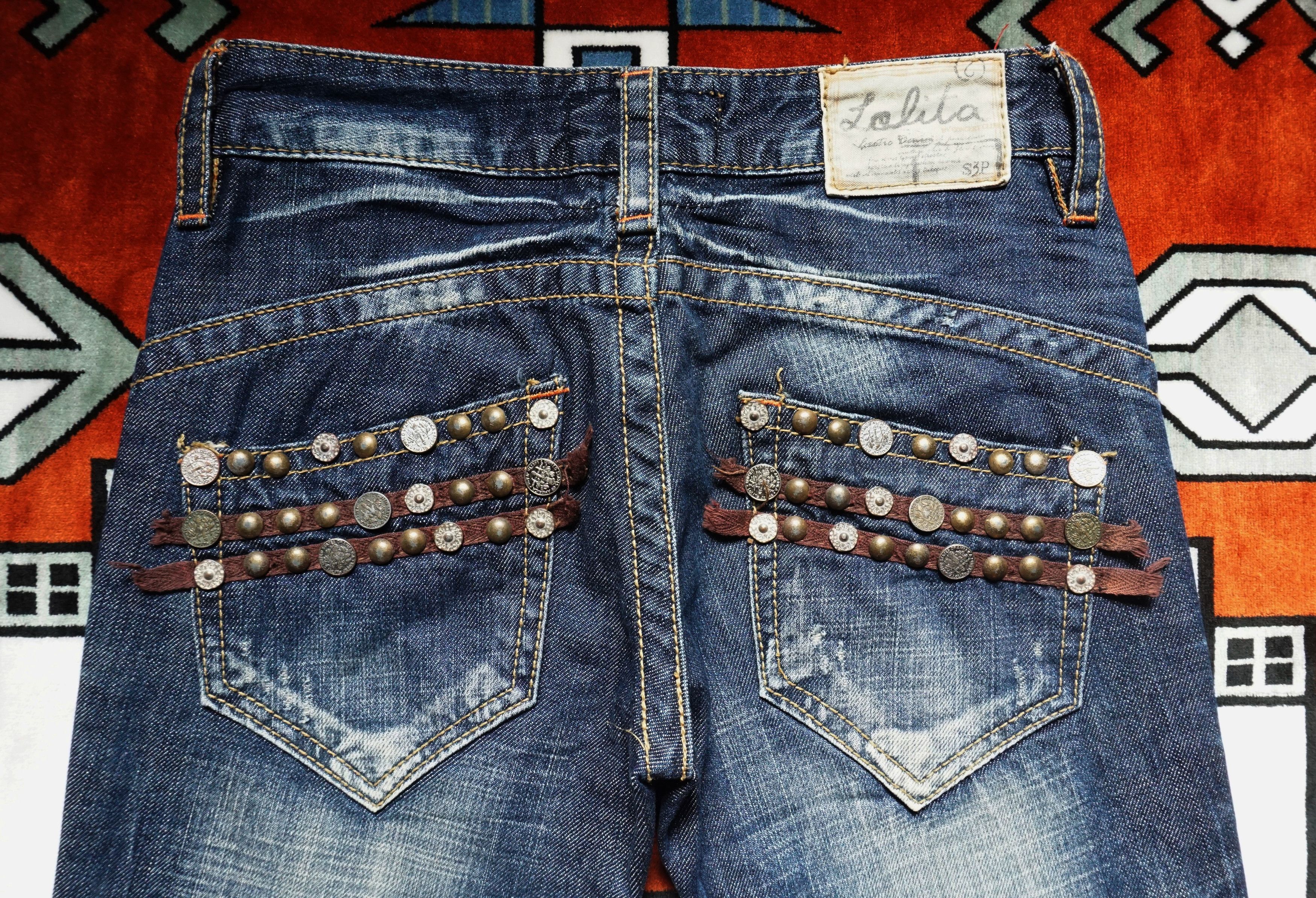 Japanese Brand Exotic vintage Denim Lolita Boot Cut Jeans Size US 28 / EU 44 - 7 Thumbnail
