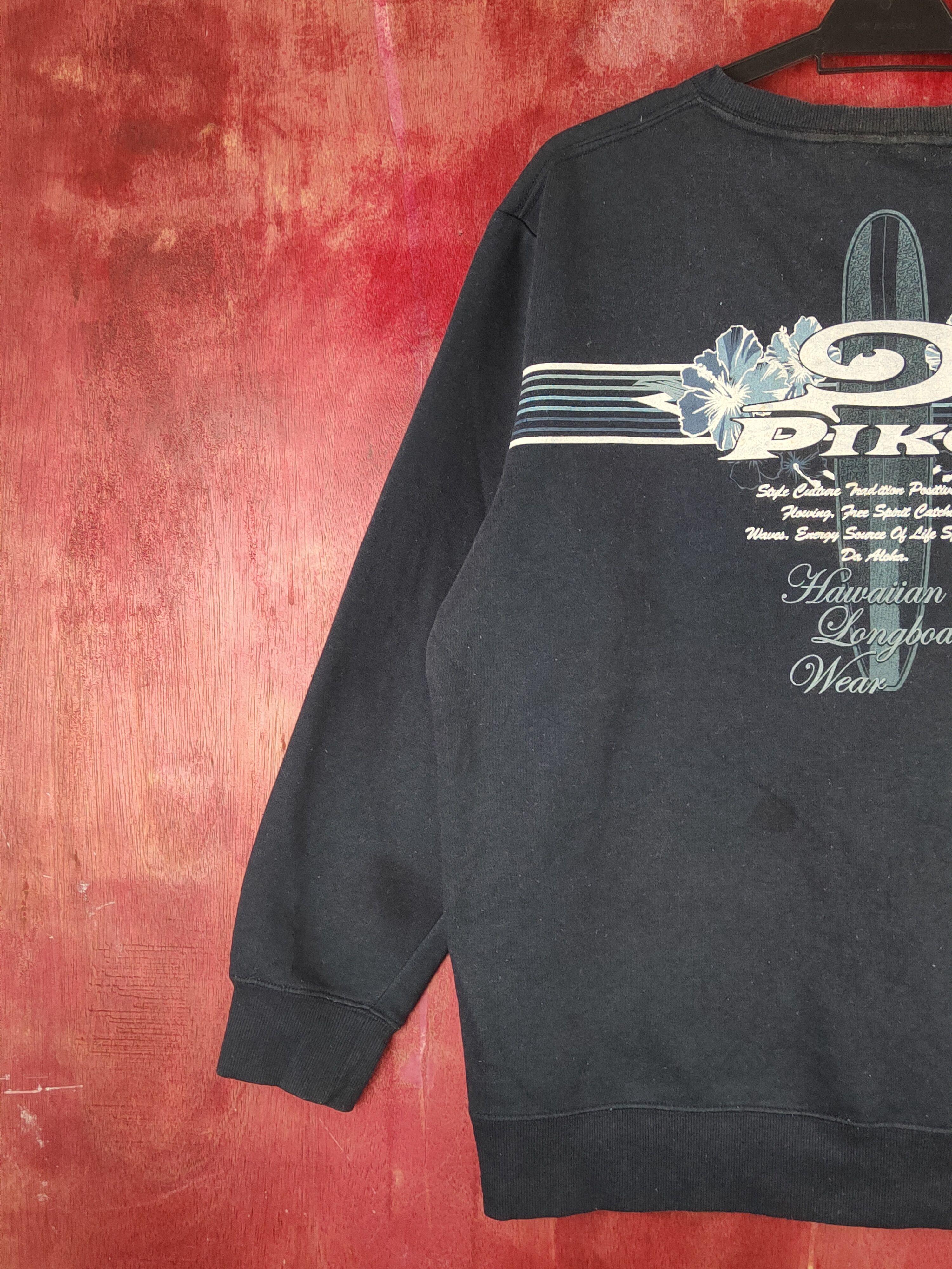 Japanese Brand × Vintage Piko surf vintage Dark Blue Sweatshirts #S1555 Size US L / EU 52-54 / 3 - 10 Thumbnail