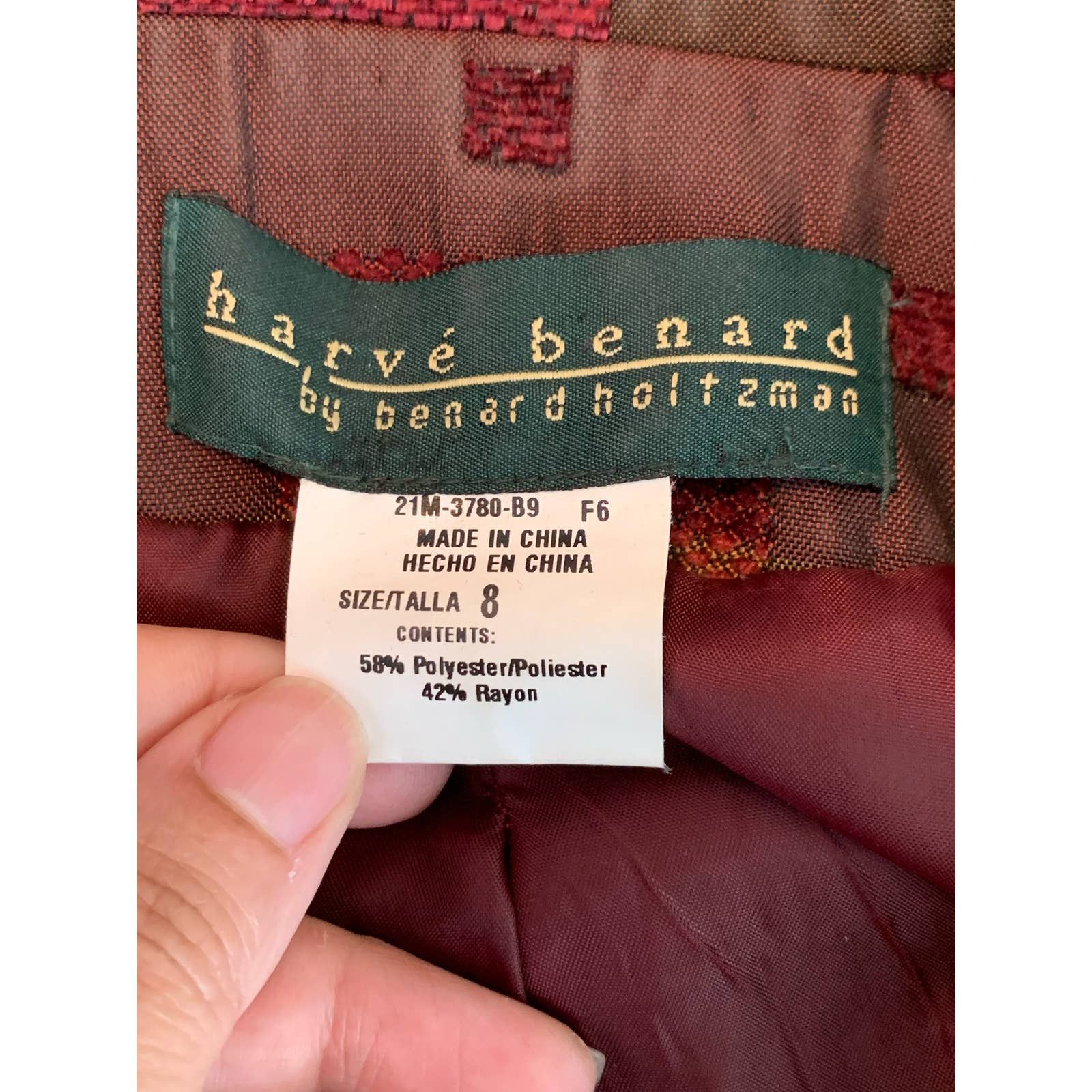 Harve Benard Harve Benard patchwork 2 buttons lined blazer size 8 Size M / US 6-8 / IT 42-44 - 3 Thumbnail