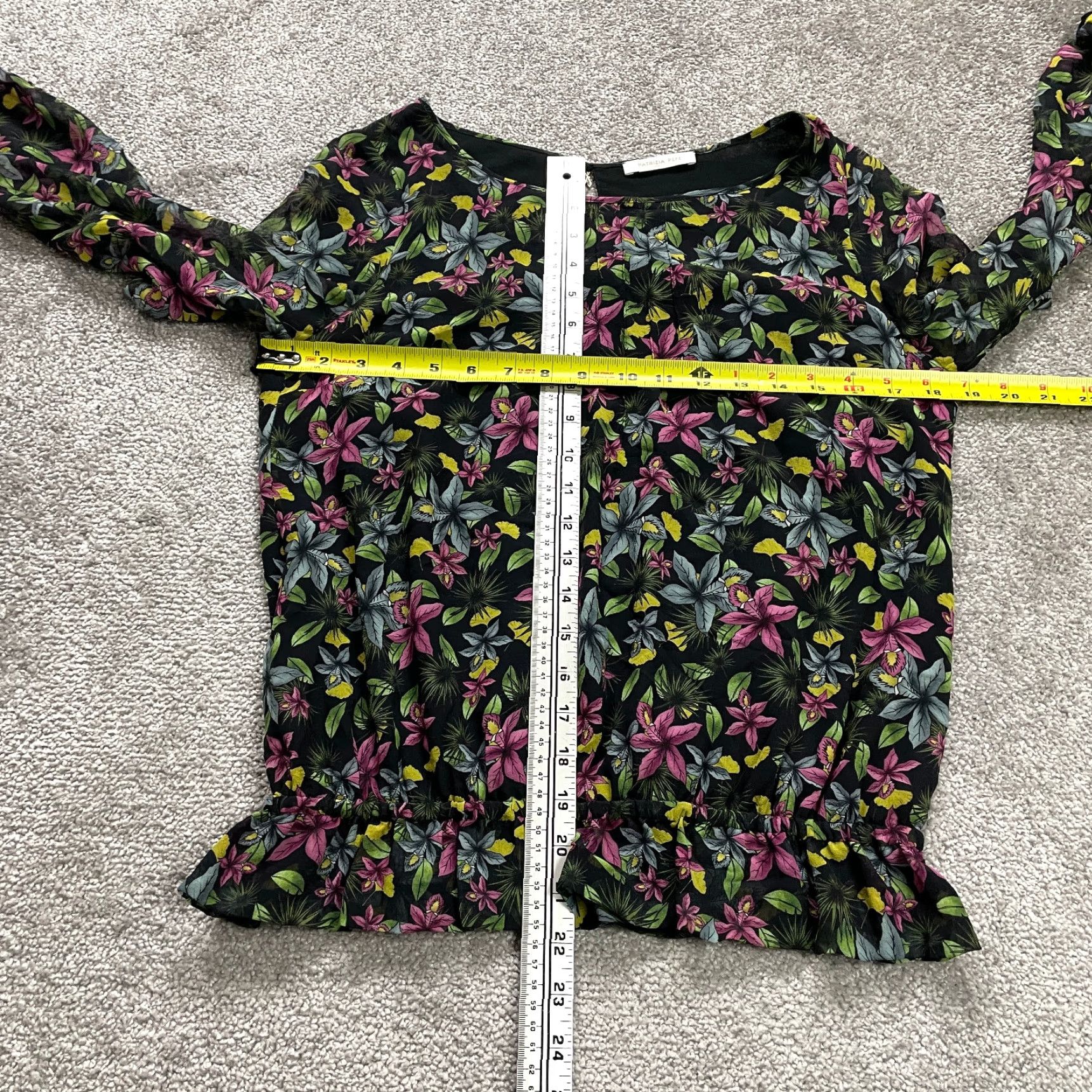 Patrizia Pepe VINTAGE Patrizia Pepe Black Designer Silk Blouse Women Size 42 / US 6 Sheer Long Sleeve Formal Casual Office Size M / US 6-8 / IT 42-44 - 4 Thumbnail