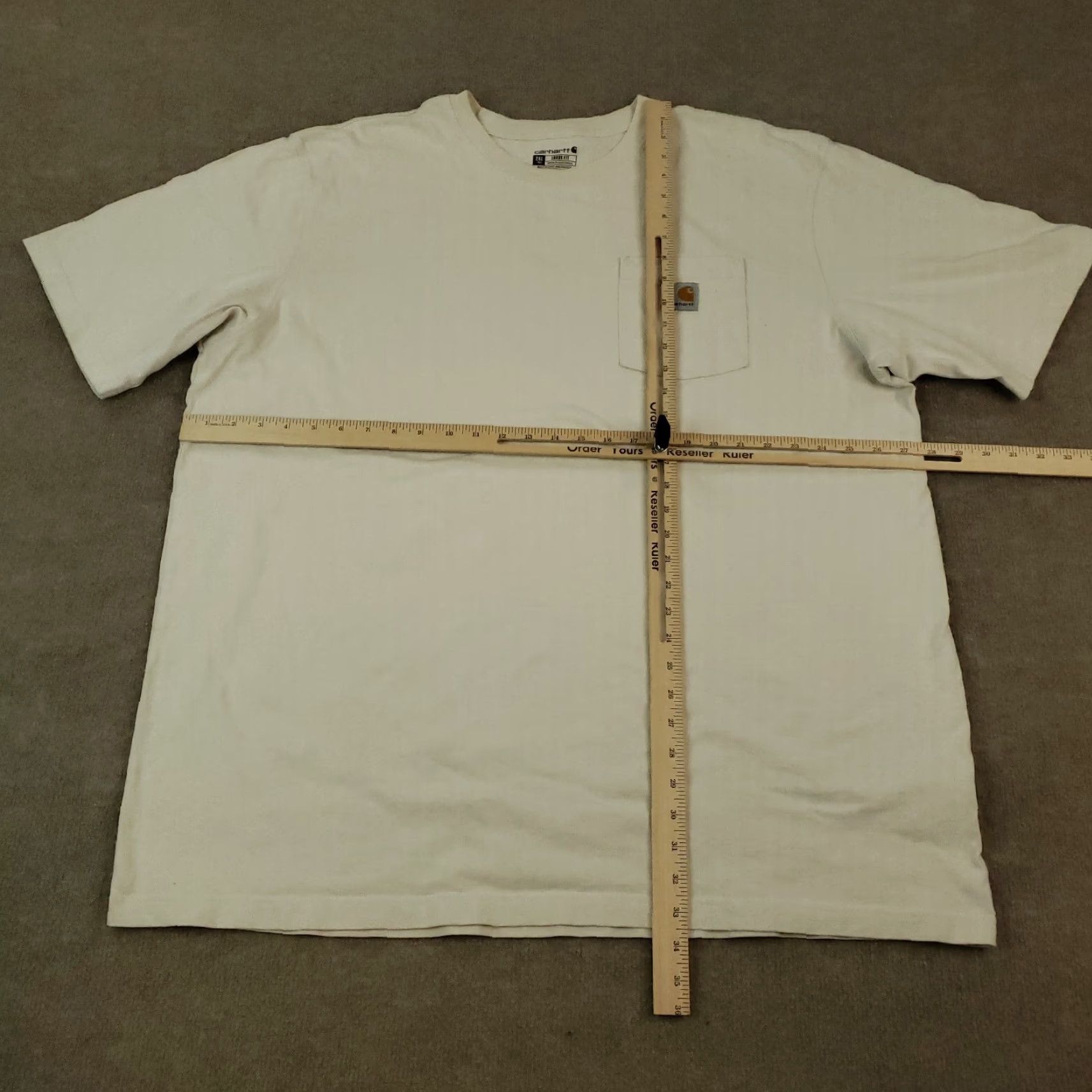 Carhartt Carhartt Mens 2XL XXL Tall Short Sleeve White Loose Fit Crew Neck Size US XXL / EU 58 / 5 - 2 Thumbnail