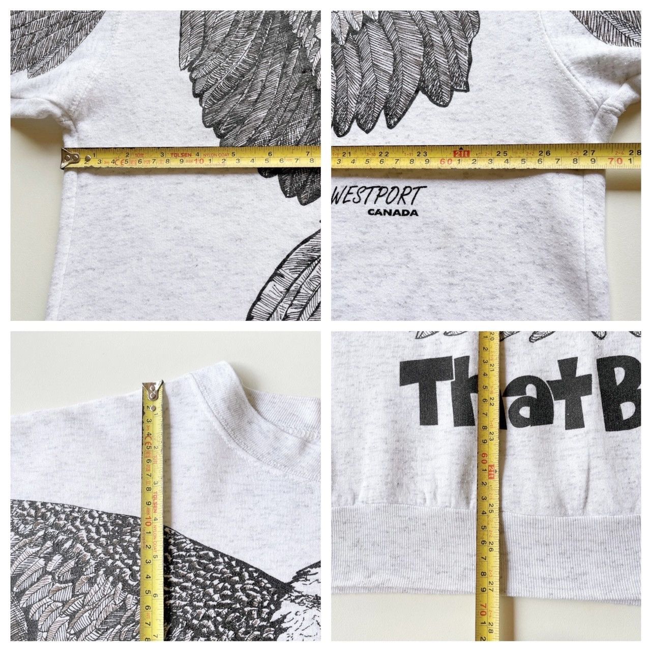 Vintage That big ah! 90s Eagle Westsport Canada sweatshirt/ XL Size US XL / EU 56 / 4 - 10 Thumbnail