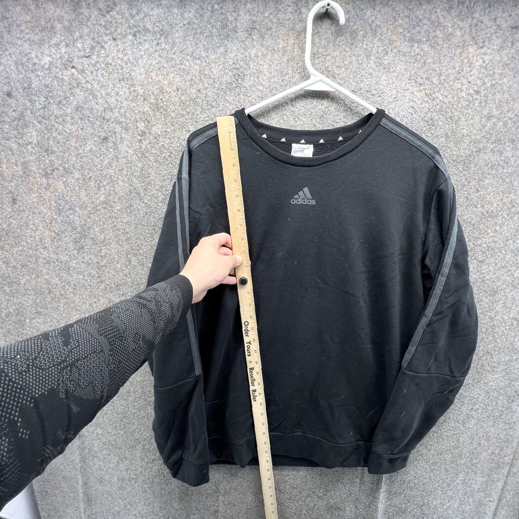 Adidas VINTAGE Adidas Sweatshirt Mens M Black Stripe Crewneck Pullover Y2K Trefoil Size US M / EU 48-50 / 2 - 5 Thumbnail