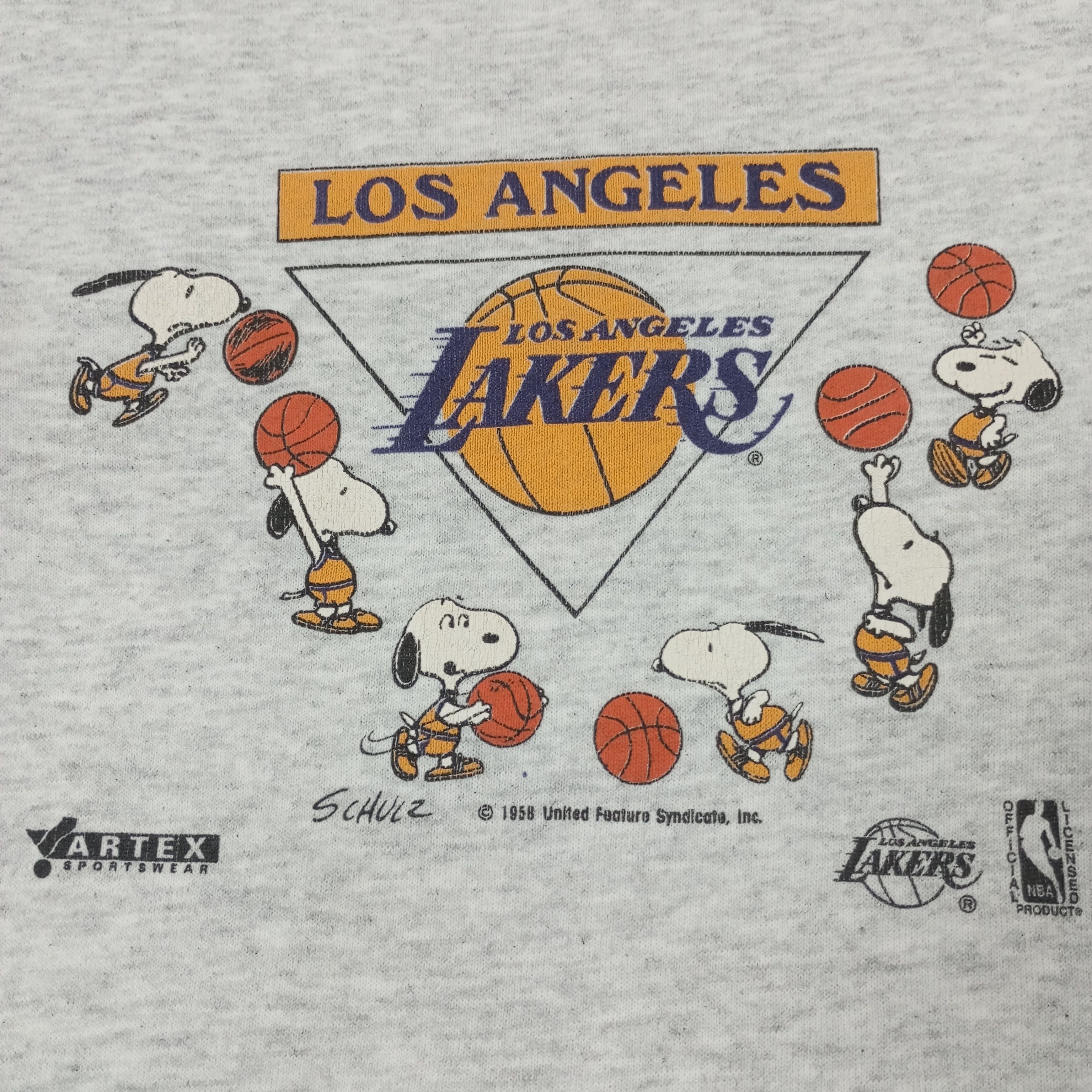 NBA Lakers Los Angeles X Snoopy Vintage Sweatshirt c253n14 Size US XS / EU 42 / 0 - 2 Thumbnail