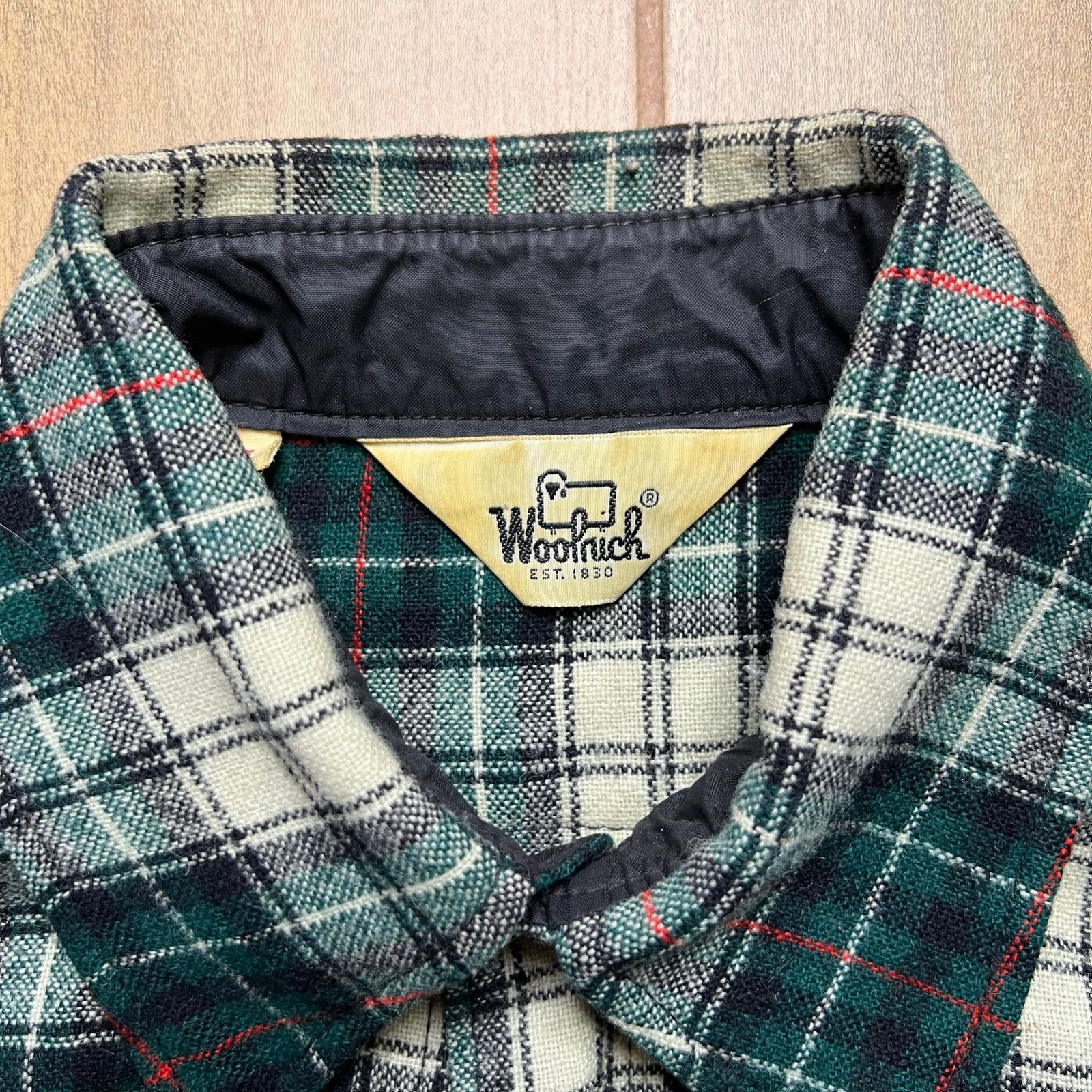 Woolrich Woolen Mills Woolrich Plaid Wool Shirt Flannel Mens Medium Green Lined Size US M / EU 48-50 / 2 - 13 Thumbnail